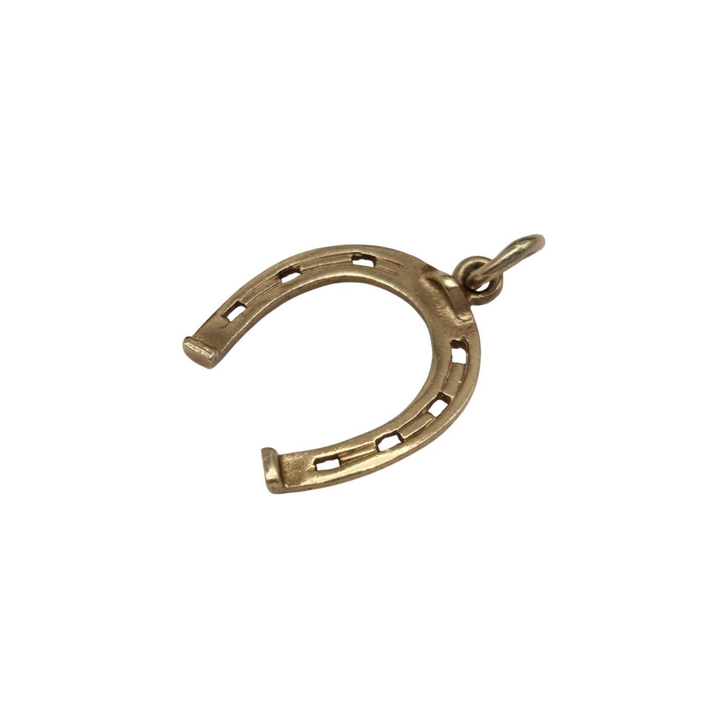 9ct 375 Yellow Gold Horseshoe Charm c.1966 L 1.3 cm 0.7 g.