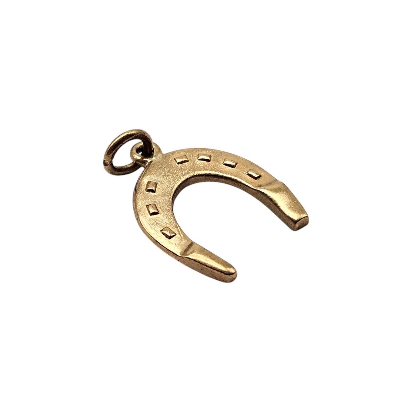 9ct 375 Yellow Gold Horseshoe Charm 1953 L 1.3 cm 1.1 g.