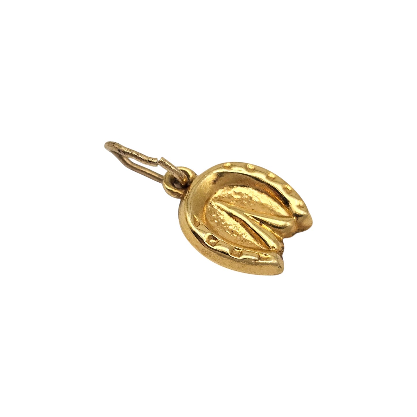 9ct Yellow Gold Horseshoe Charm c.1940's L 1.0 cm 0.7 g.