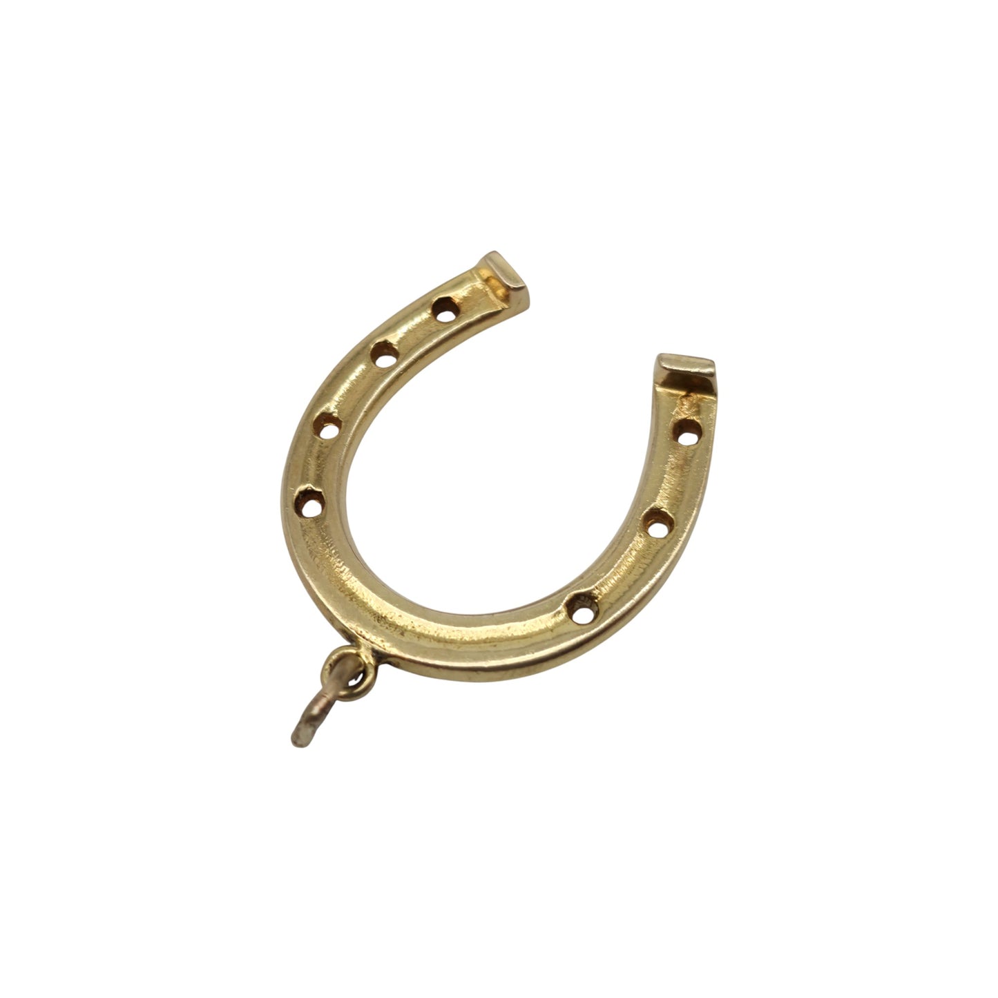 Large 9ct 375 Yellow Gold Horseshoe Charm 1965 L 2.4 cm 2.8 g.