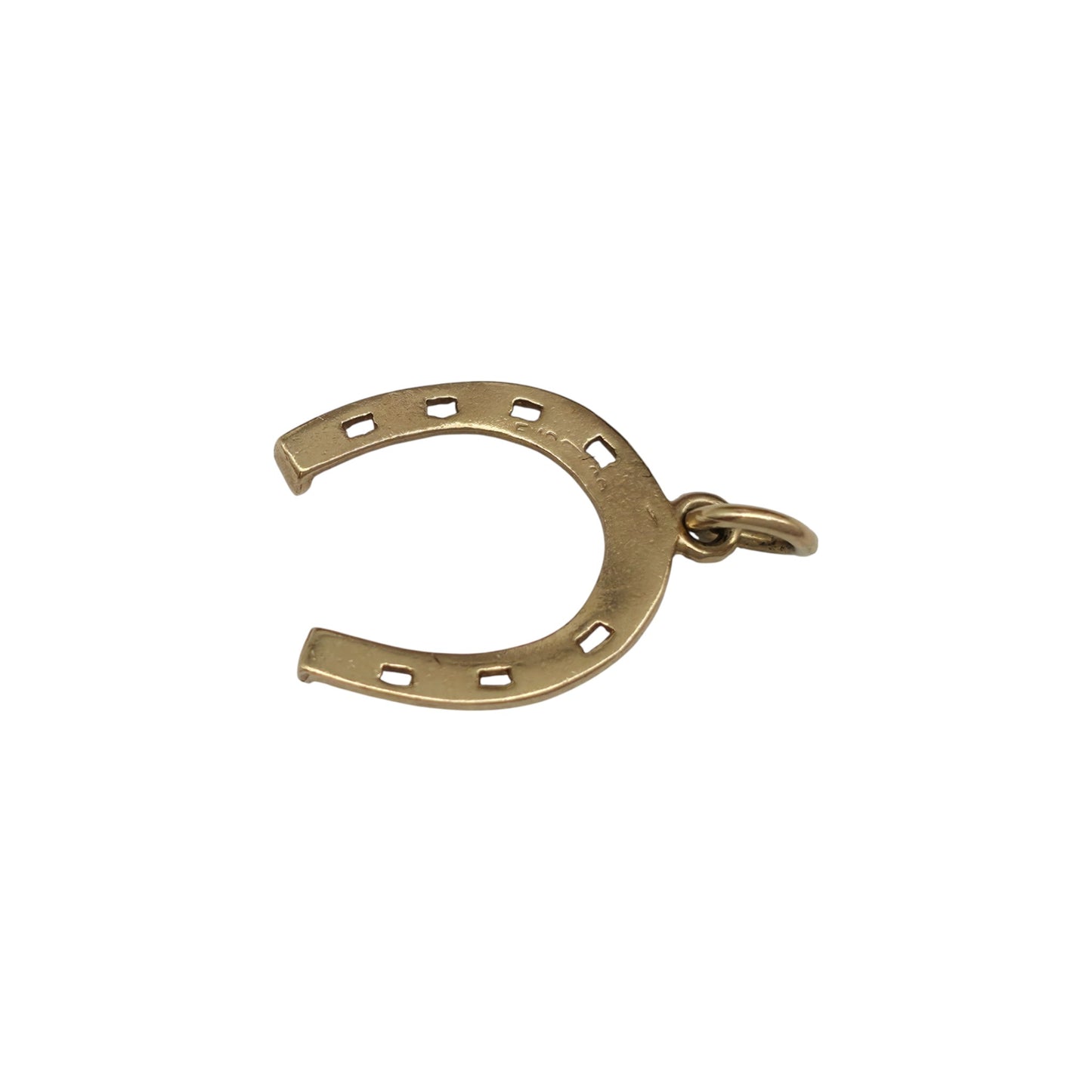 9ct 375 Yellow Gold Horseshoe Charm c.1966 L 1.3 cm 0.7 g.