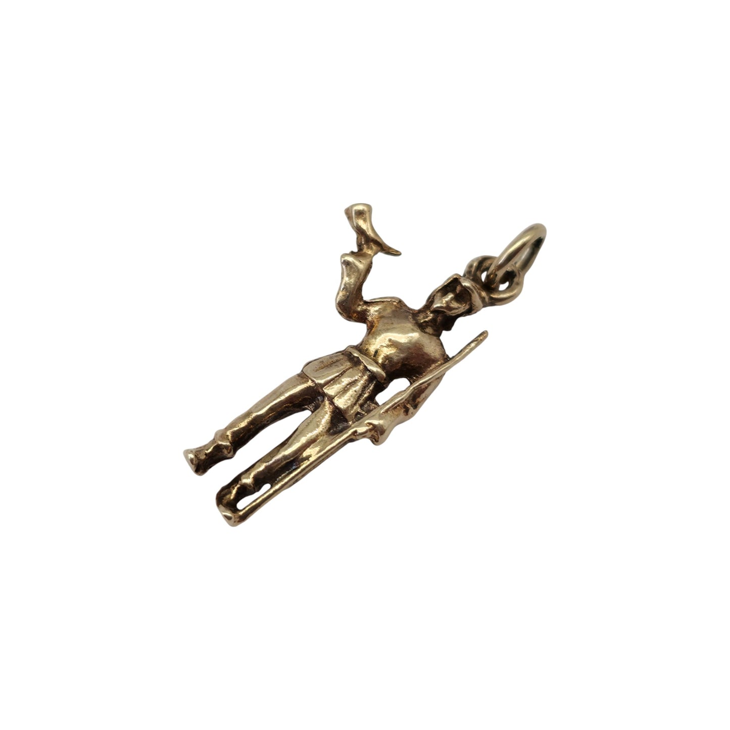 9ct 375 Yellow Gold Hunter Charm 1962 L 2.0 cm 1.9 g.