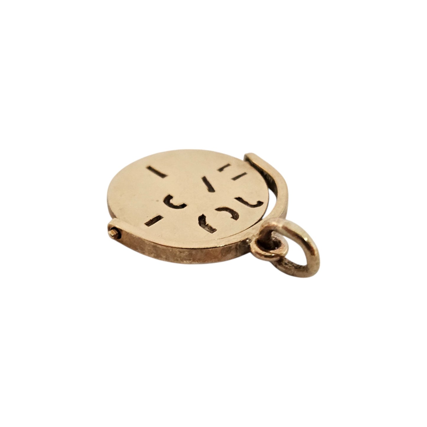 9ct 375 Yellow Gold "I Love You" Spinner Charm 1966 L 1.4 cm 1.5 g.