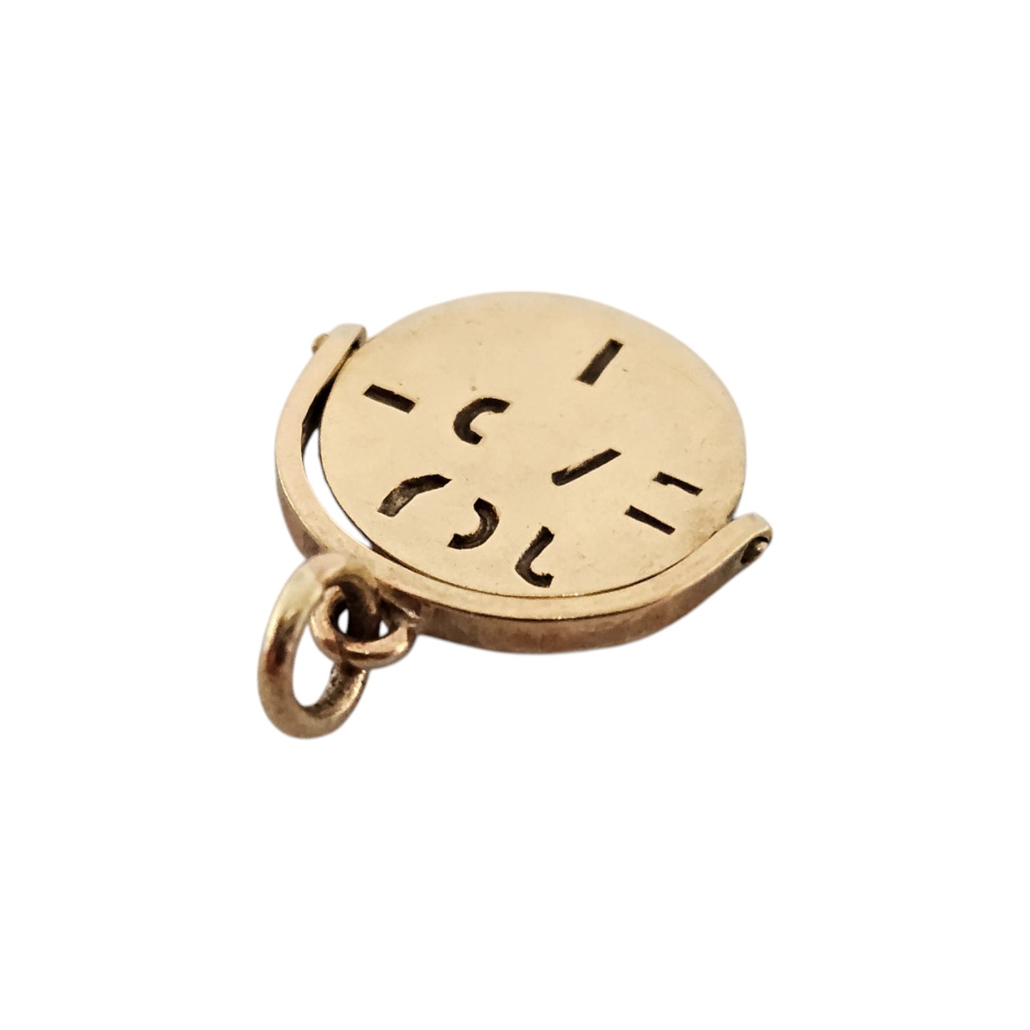 9ct 375 Yellow Gold "I Love You" Spinner Charm 1966 L 1.4 cm 1.5 g.