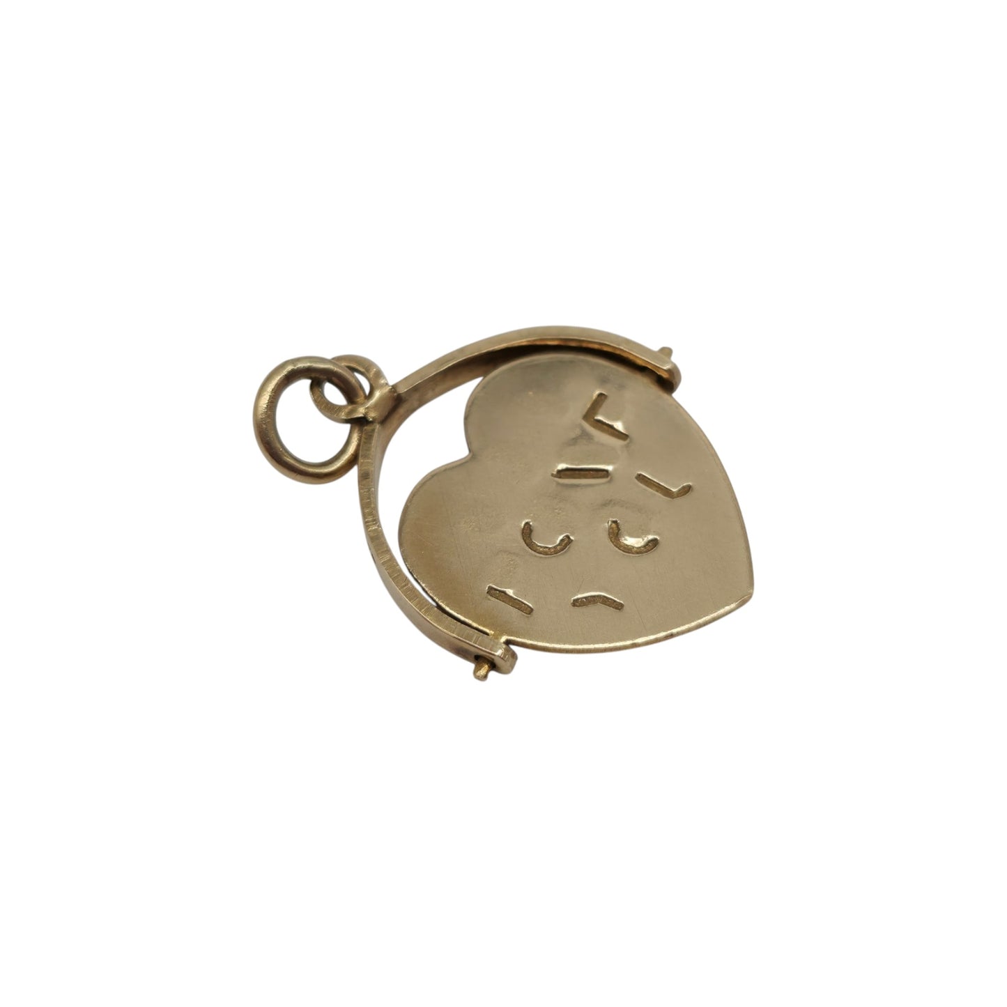 9ct 375 Yellow Gold "I Love You" Spinner Charm 1977 L 1.6 cm 1.2 g.