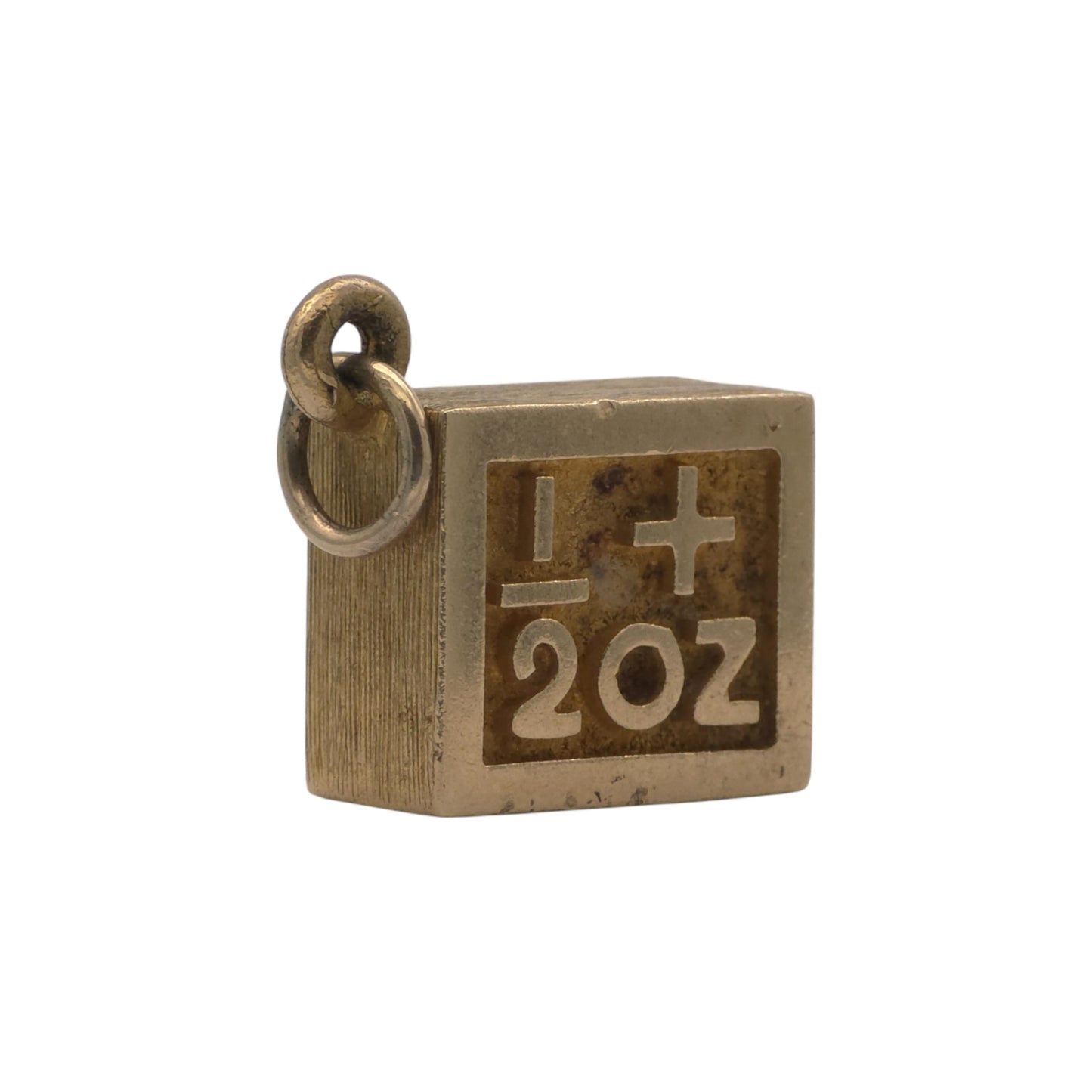 Heavy 9ct 375 Yellow Gold 1/2 OZ Ingot Charm 1975 L 1.5 cm 15.6 g.