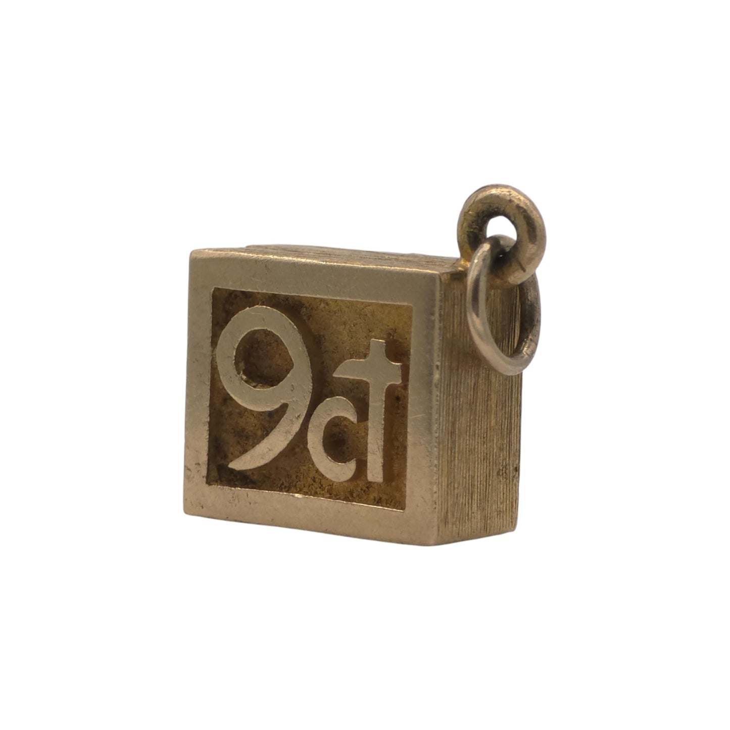 Heavy 9ct 375 Yellow Gold 1/2 OZ Ingot Charm 1975 L 1.5 cm 15.6 g.