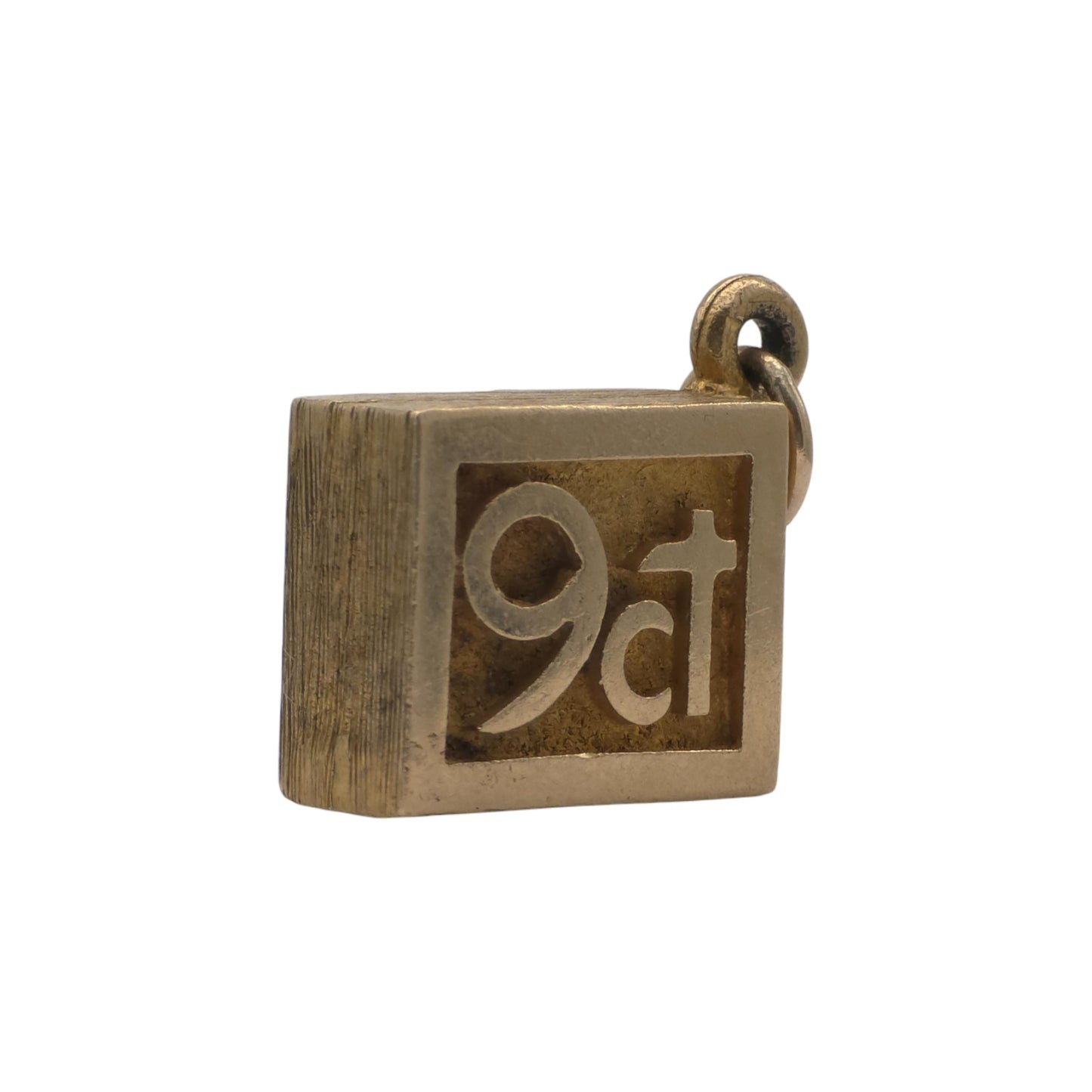 Heavy 9ct 375 Yellow Gold 1/2 OZ Ingot Charm 1975 L 1.5 cm 15.6 g.