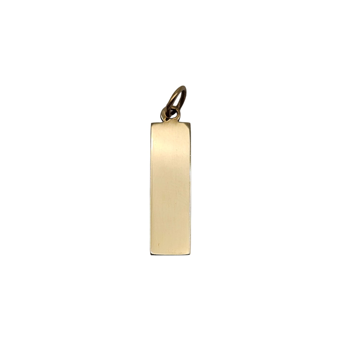 9ct 375 Yellow Gold Ingot Charm 2000 L 2.4 cm 1.7 g.