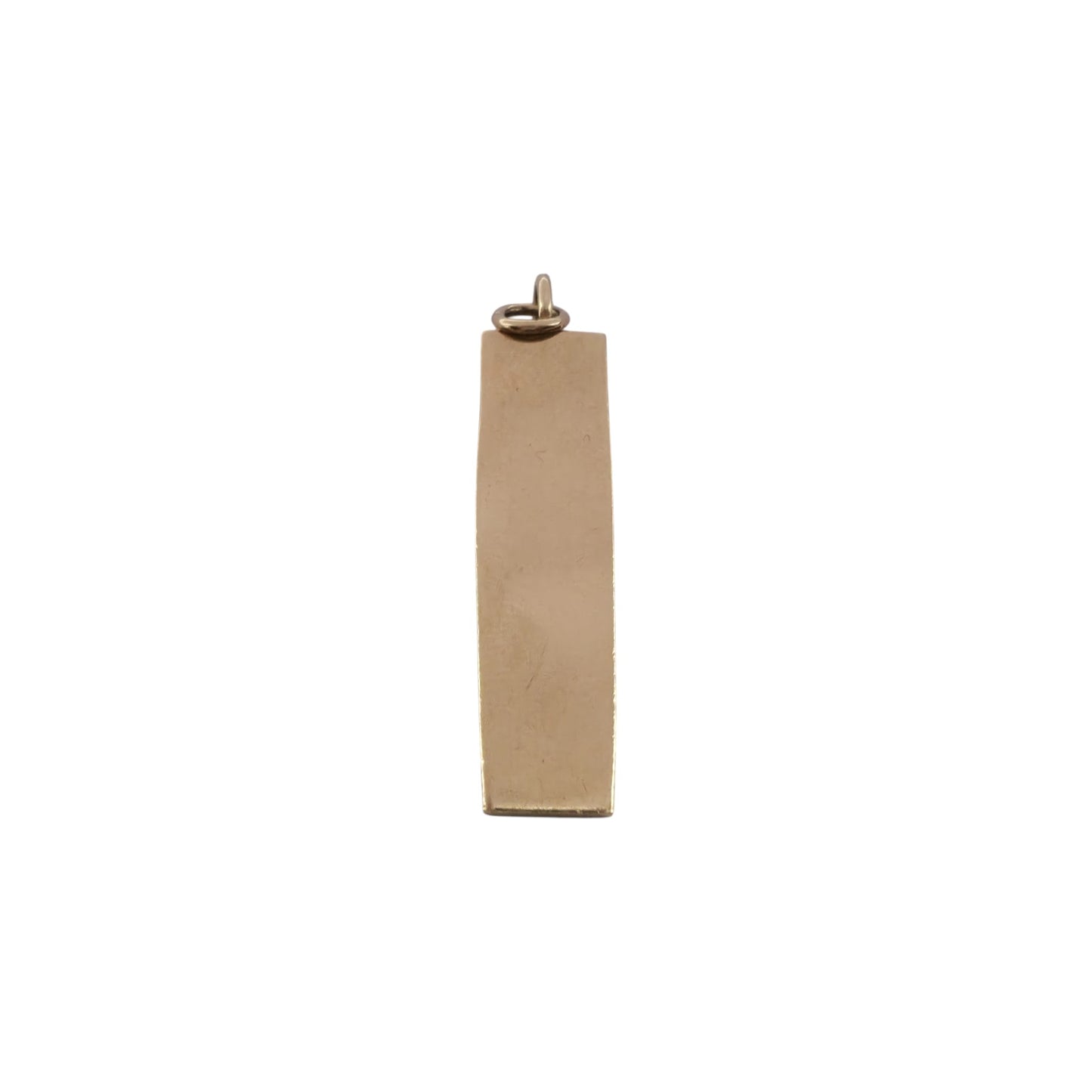 9ct 375 Yellow Gold Ingot Charm 1977 L 2.9 cm 7.9 g.