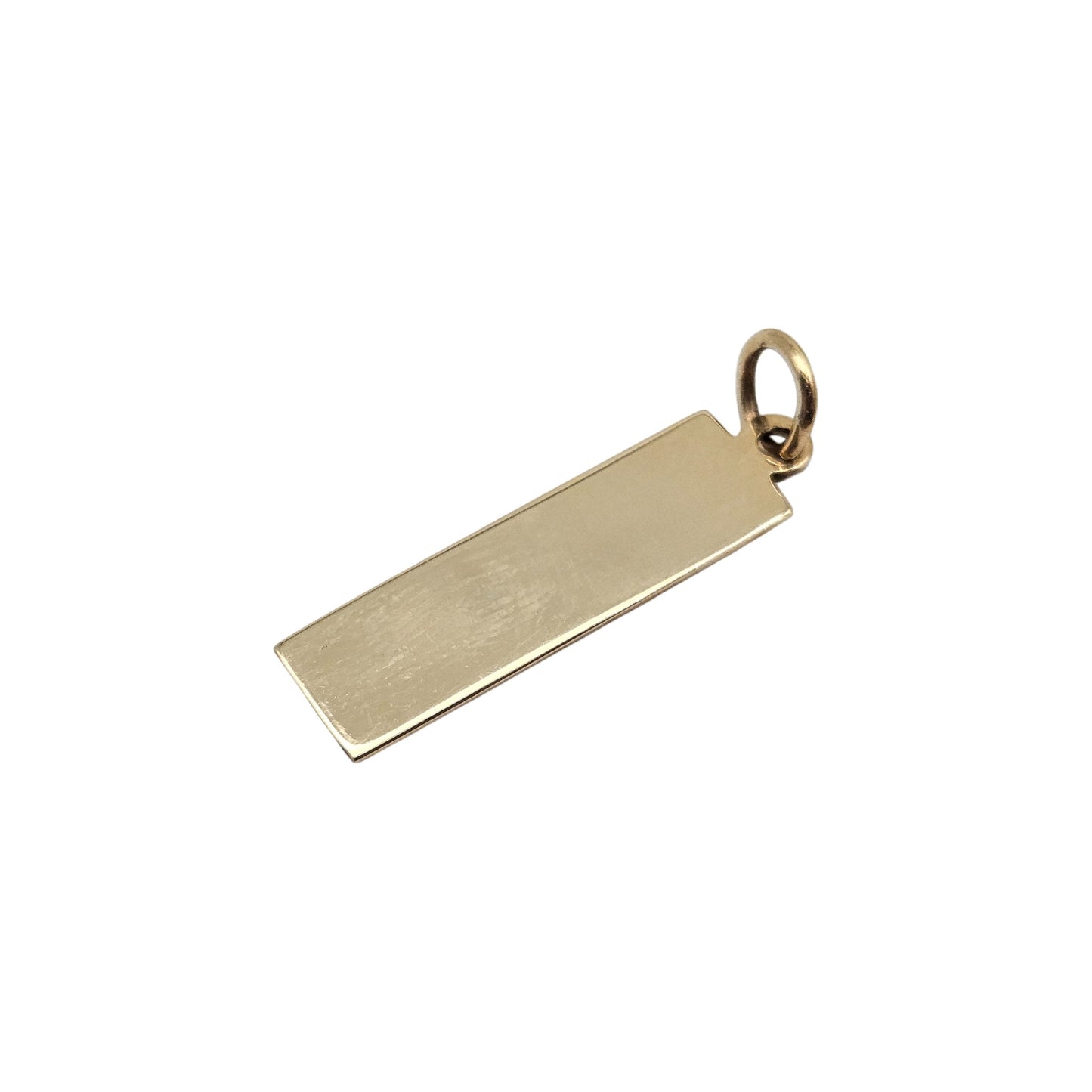 9ct 375 Yellow Gold Ingot Charm 2000 L 2.4 cm 1.7 g.
