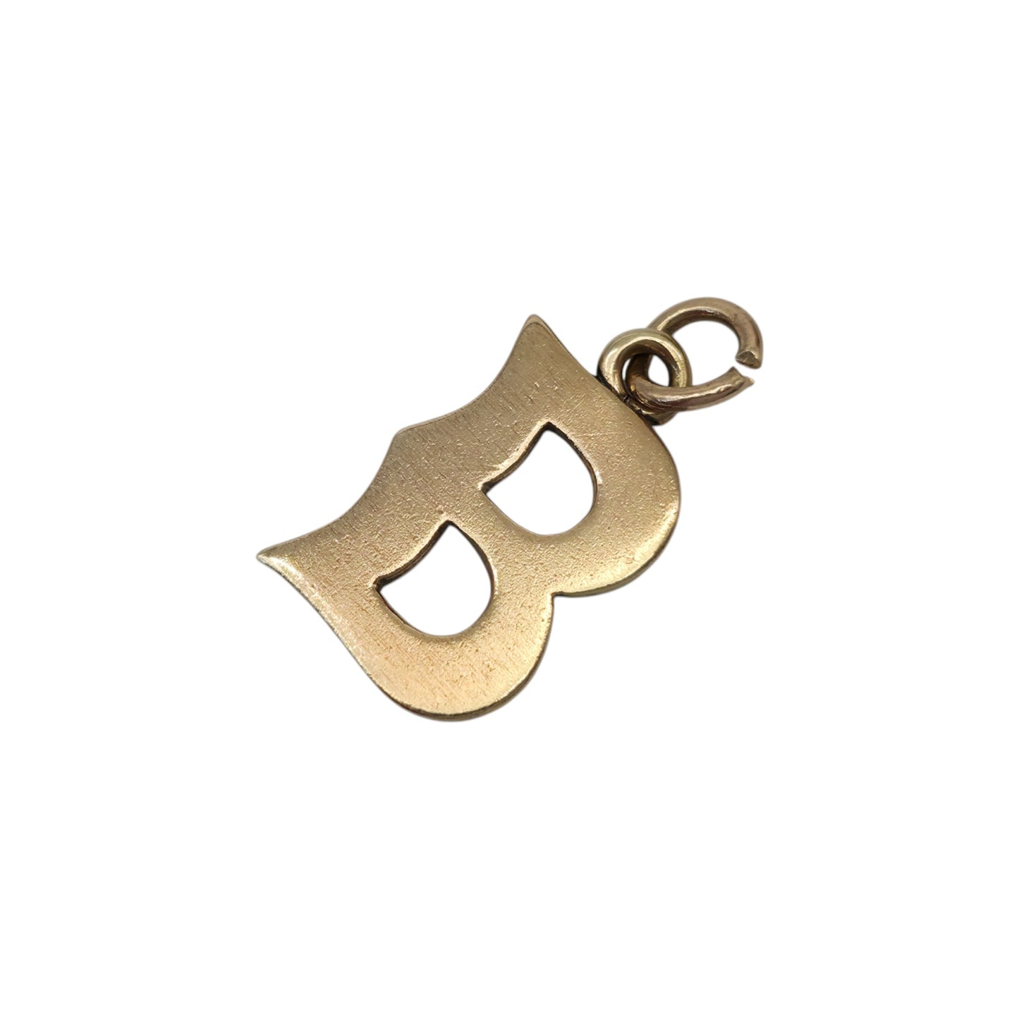 9ct Yellow Gold Initial "B" Letter Charm L 1.2 cm 1.1 g.