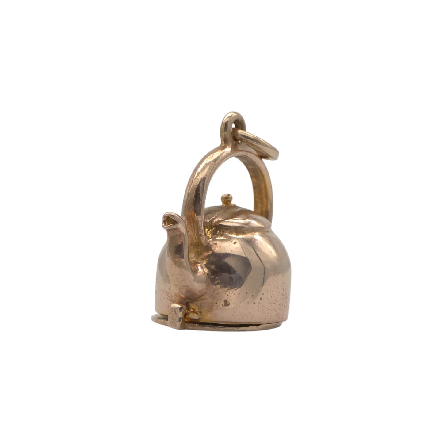 9ct 375 Yellow Gold Man Inside Kettle Opening Charm 1971 L 1.4 cm 3.8 g.