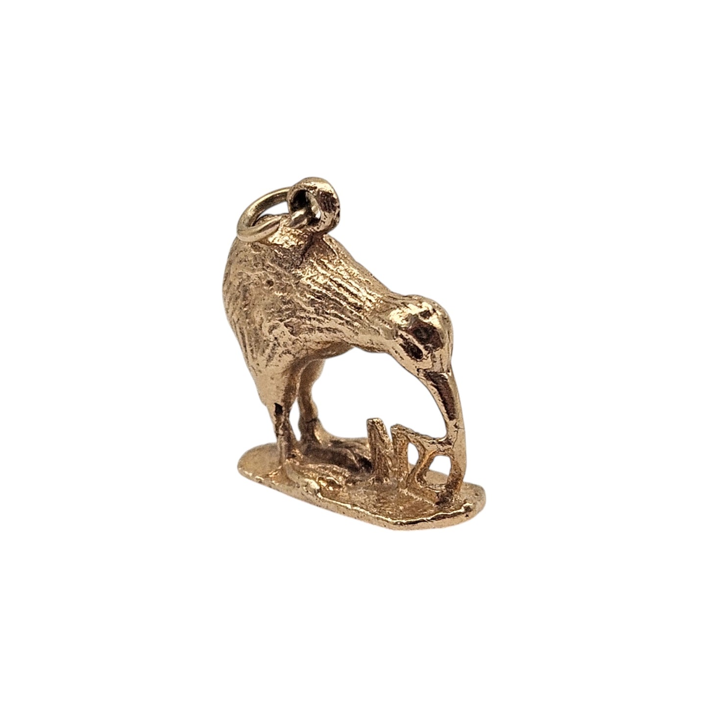 9ct Yellow Gold Kiwi Bird Charm L 1.4 cm 2.8 g.