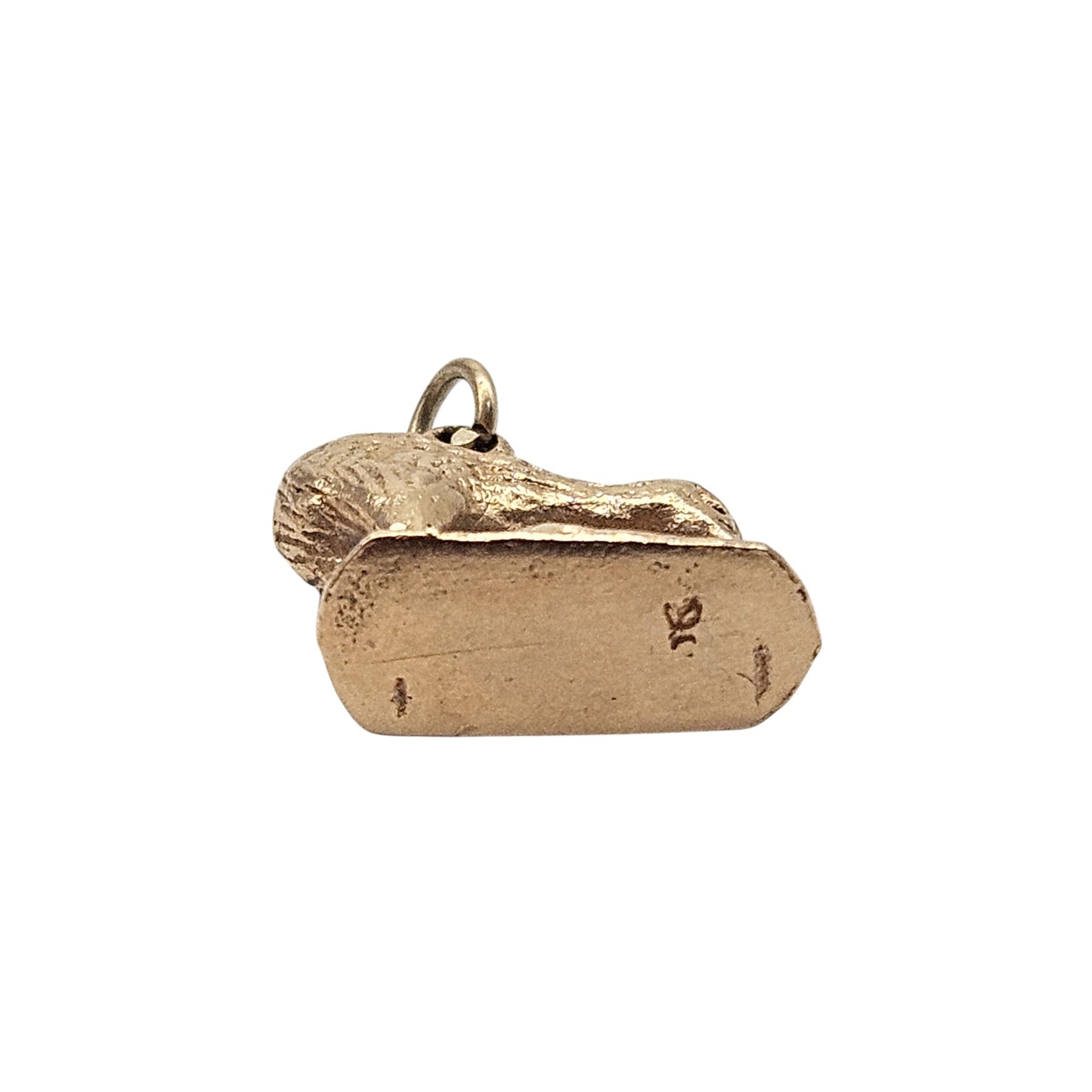 9ct Yellow Gold Kiwi Bird Charm L 1.4 cm 2.8 g.