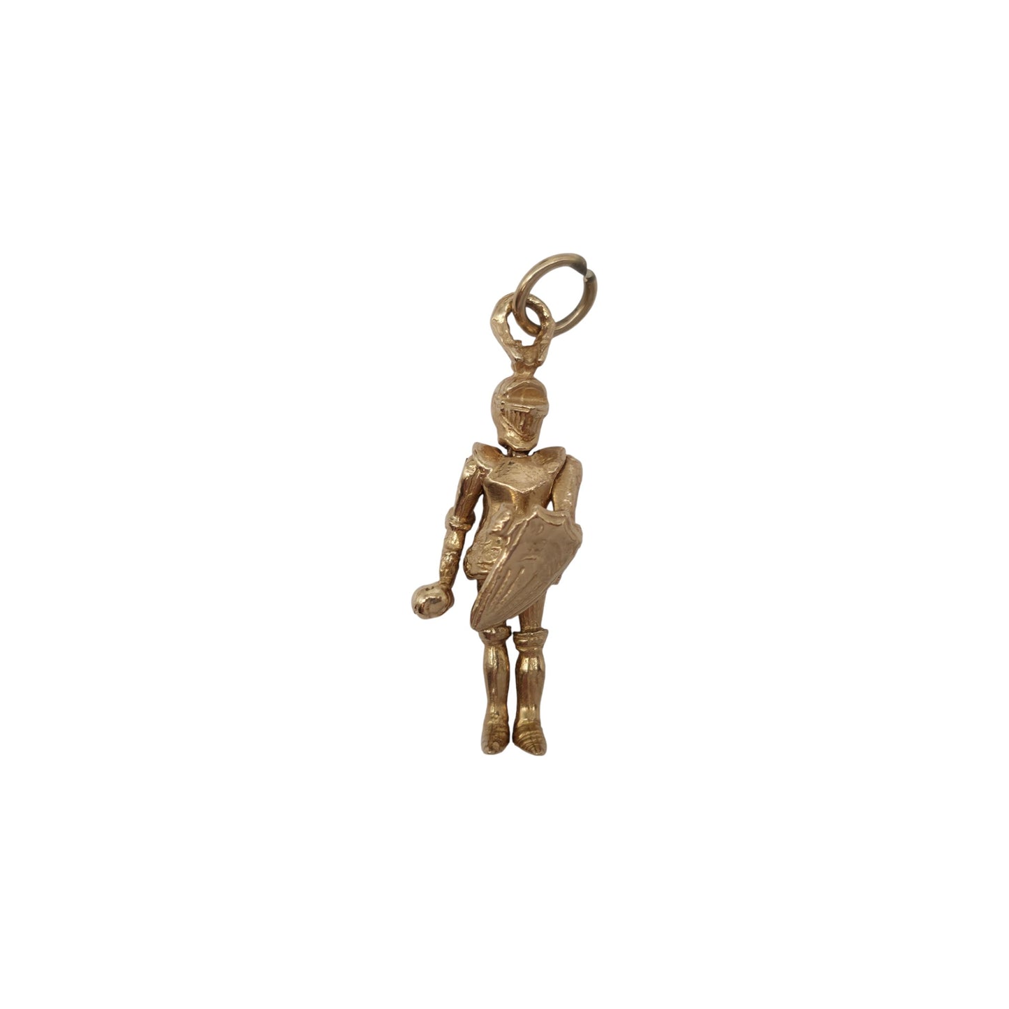 14ct Yellow Gold Articulated Knight Charm L 2.1 cm 3.5 g.