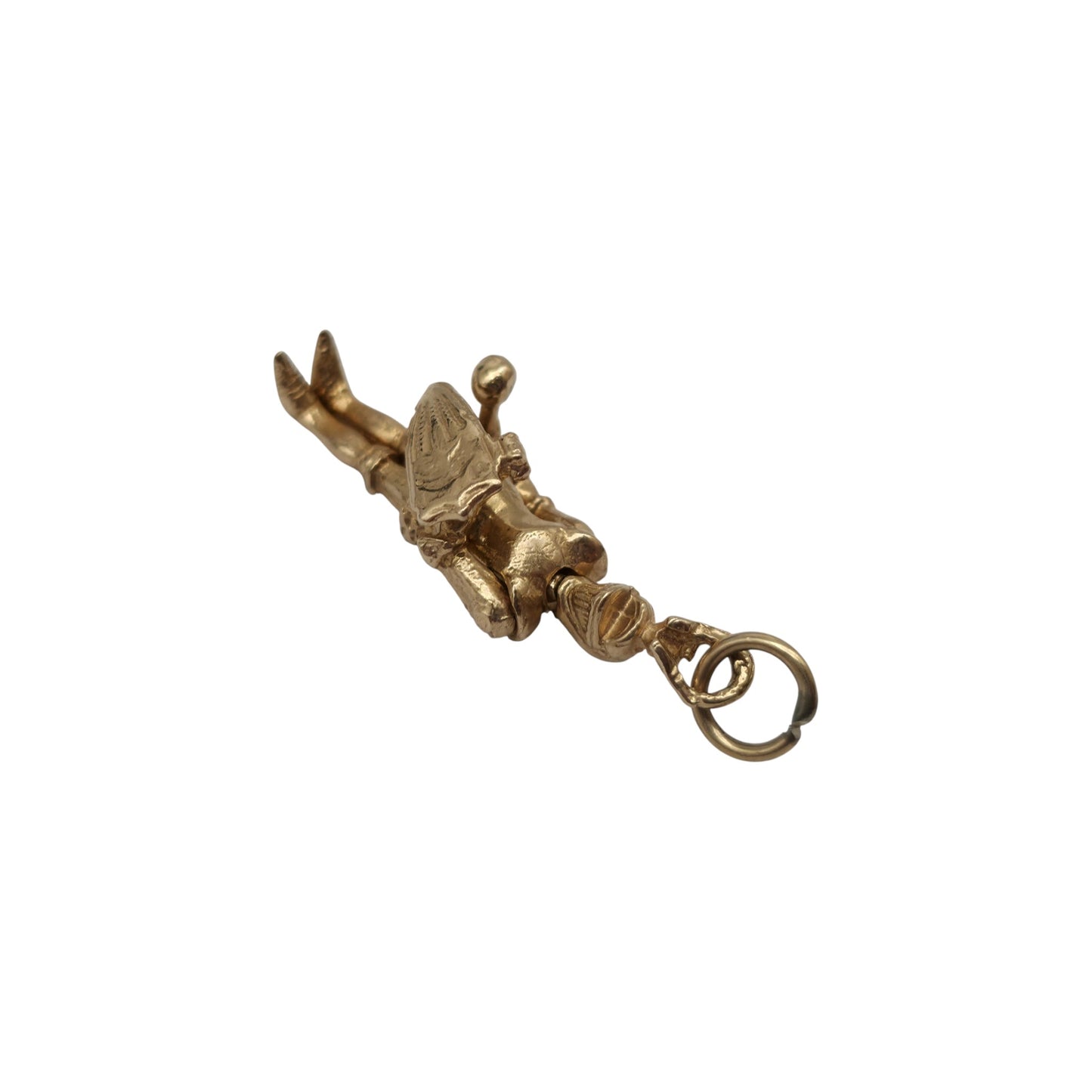 14ct Yellow Gold Articulated Knight Charm L 2.1 cm 3.5 g.