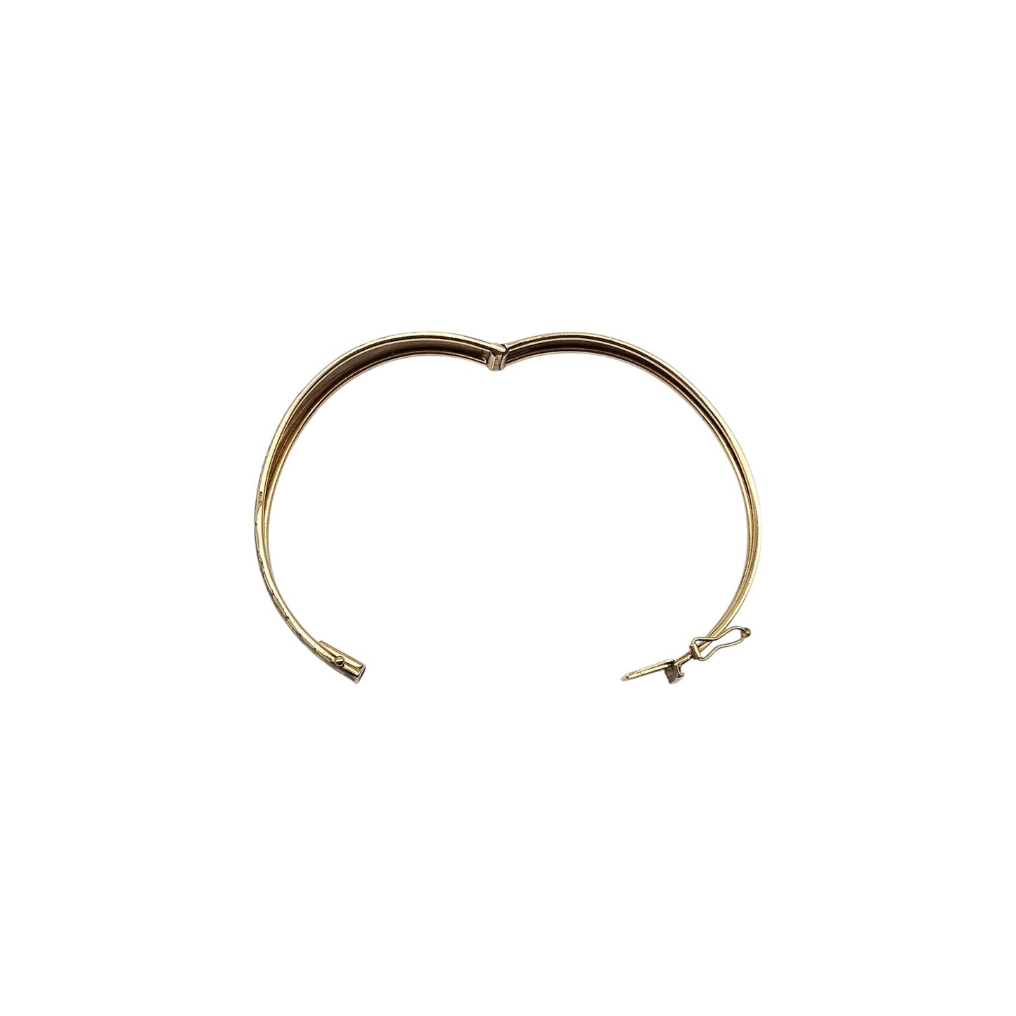 9ct 375 Yellow Gold Engraved Hinged Bangle 9.7 g.