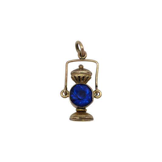 Antique 9ct Yellow Gold Lantern Charm c.1900 L 1.5 cm 1.2 g.