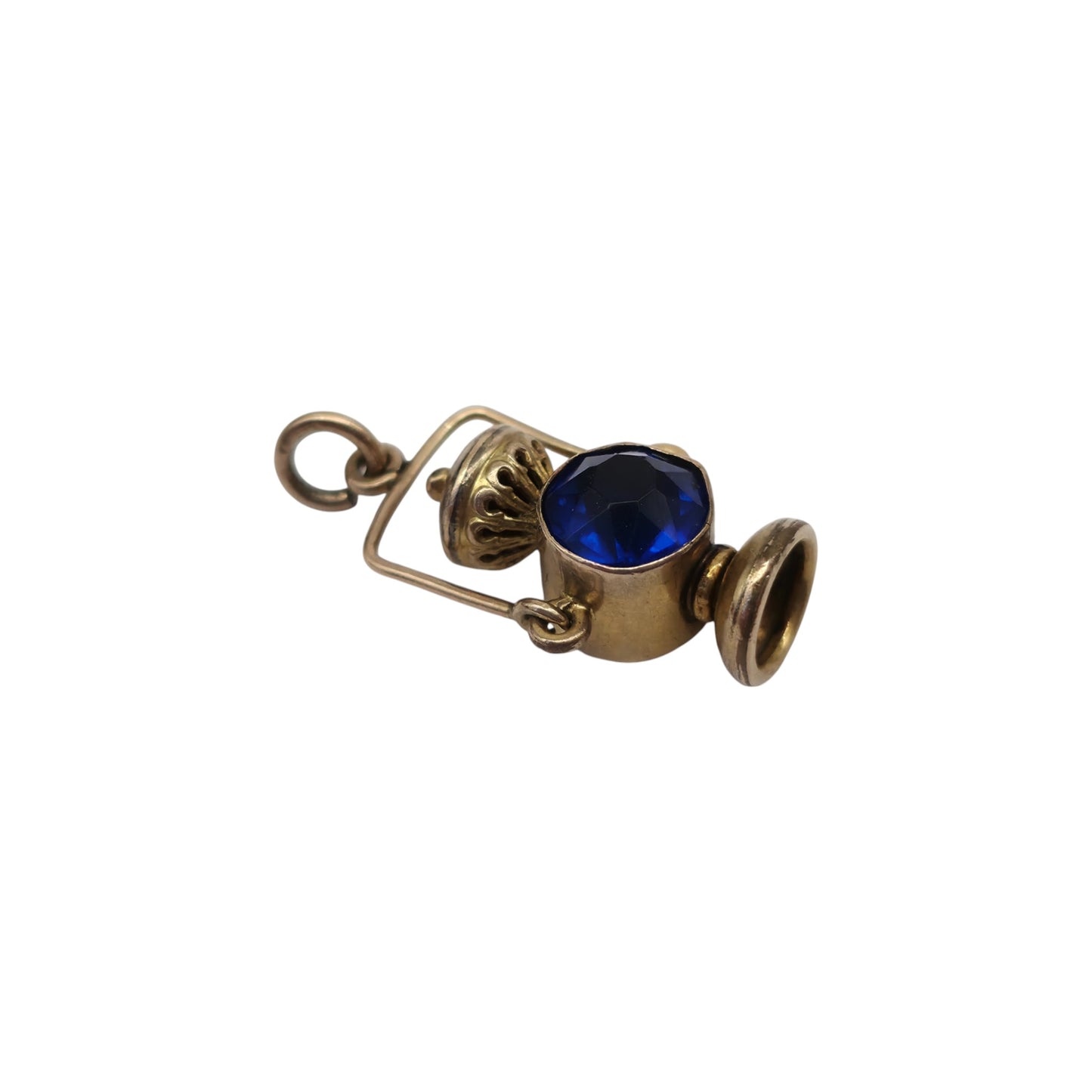 Antique 9ct Yellow Gold Lantern Charm c.1900 L 1.5 cm 1.2 g.