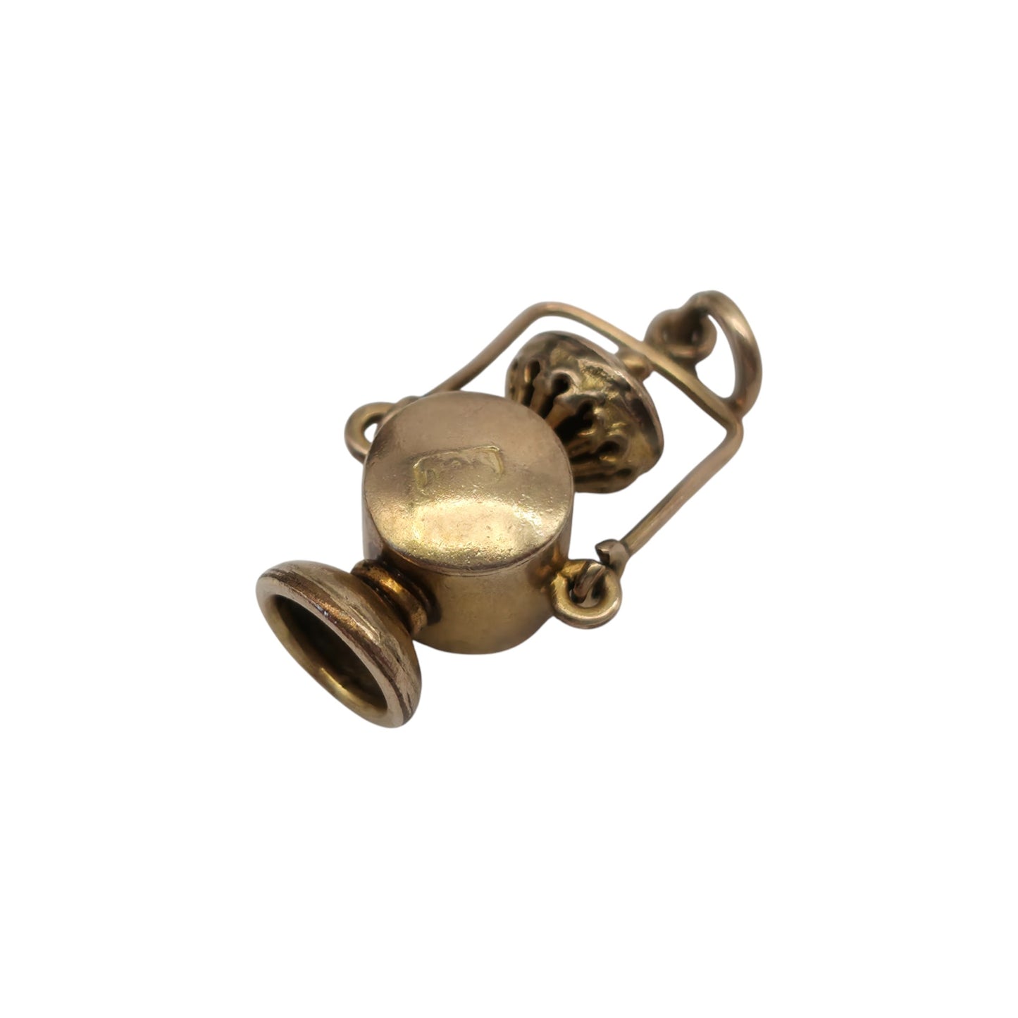 Antique 9ct Yellow Gold Lantern Charm c.1900 L 1.5 cm 1.2 g.