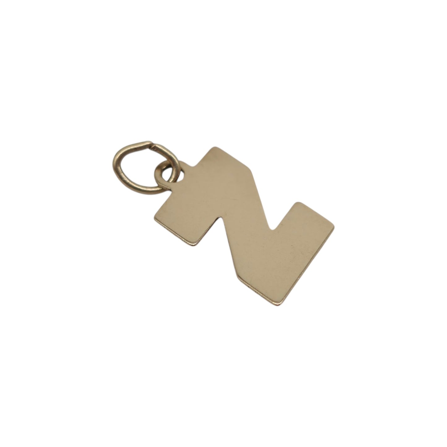 9ct Yellow Gold Initial "Z" Letter Charm L 1.0 cm 0.3 g.