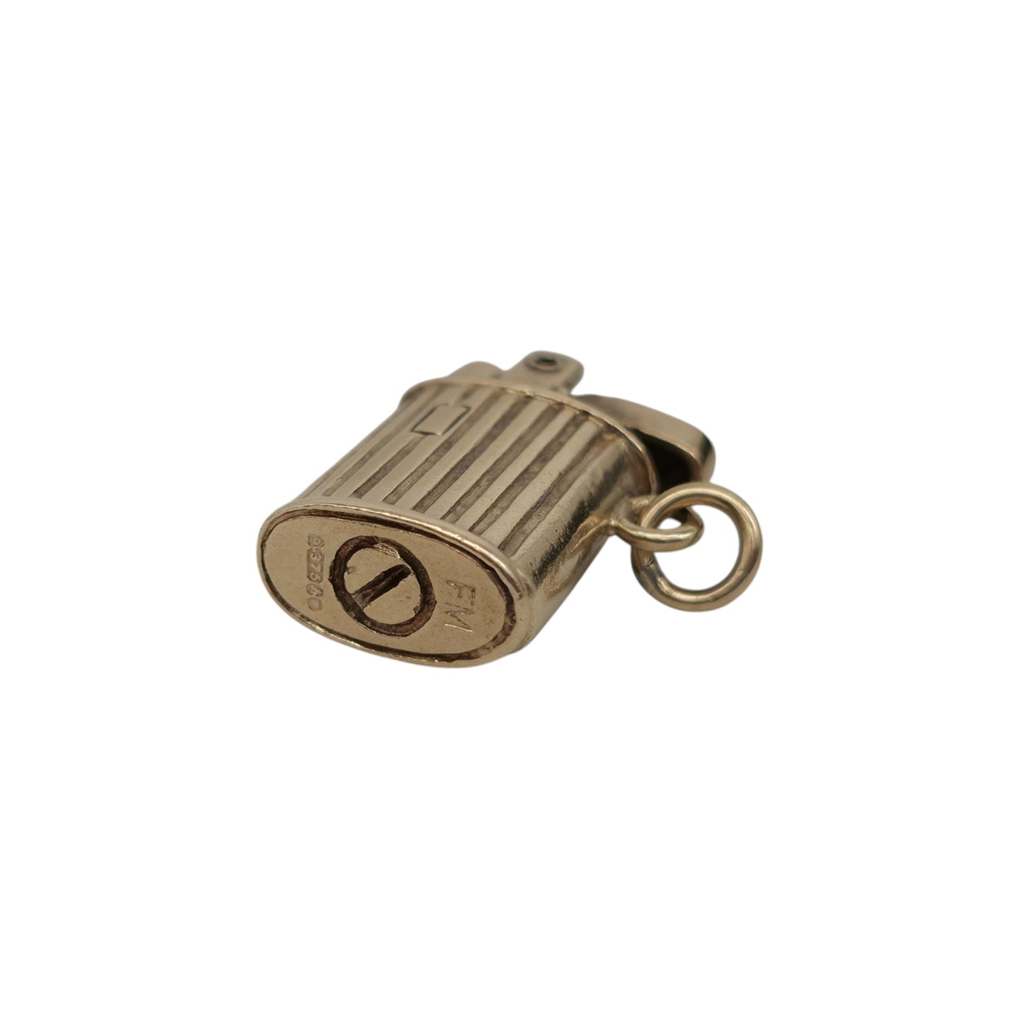 9ct 375 Yellow Gold Lighter Opening Charm 1963 L 1.5 cm 4.3 g.