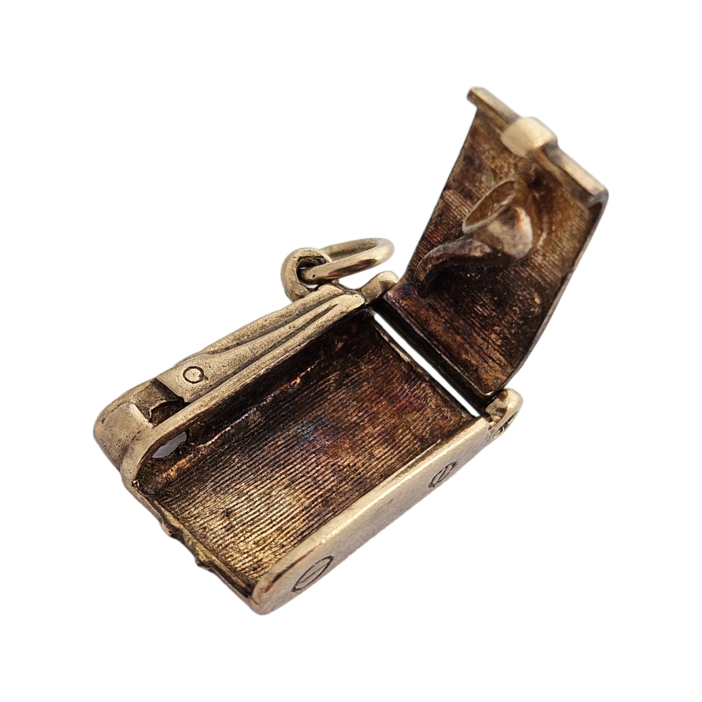 9ct Yellow Gold Lighter with a Pipe Opening Charm 1.6 cm 3.8 g