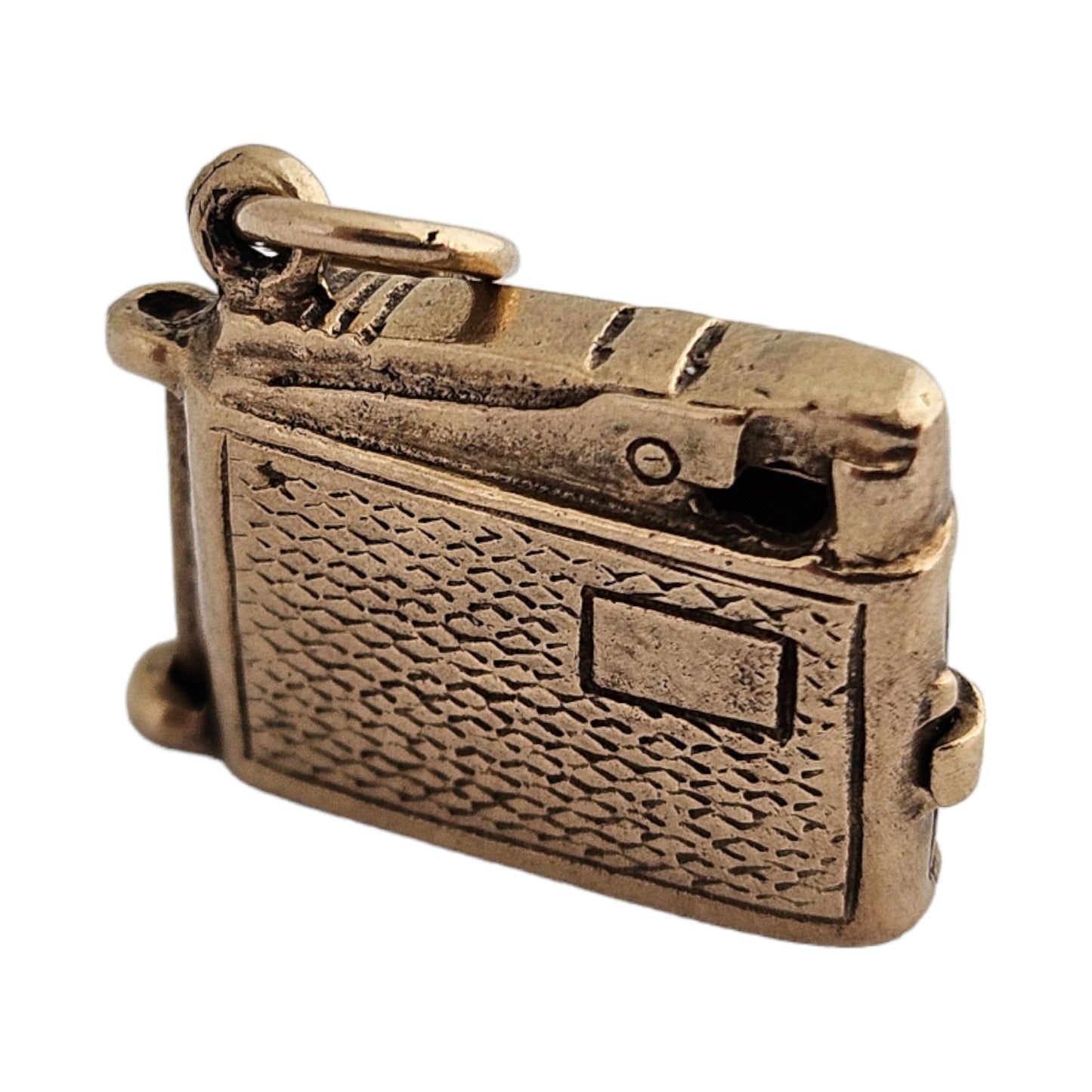 9ct Yellow Gold Lighter with a Pipe Opening Charm 1.6 cm 3.8 g