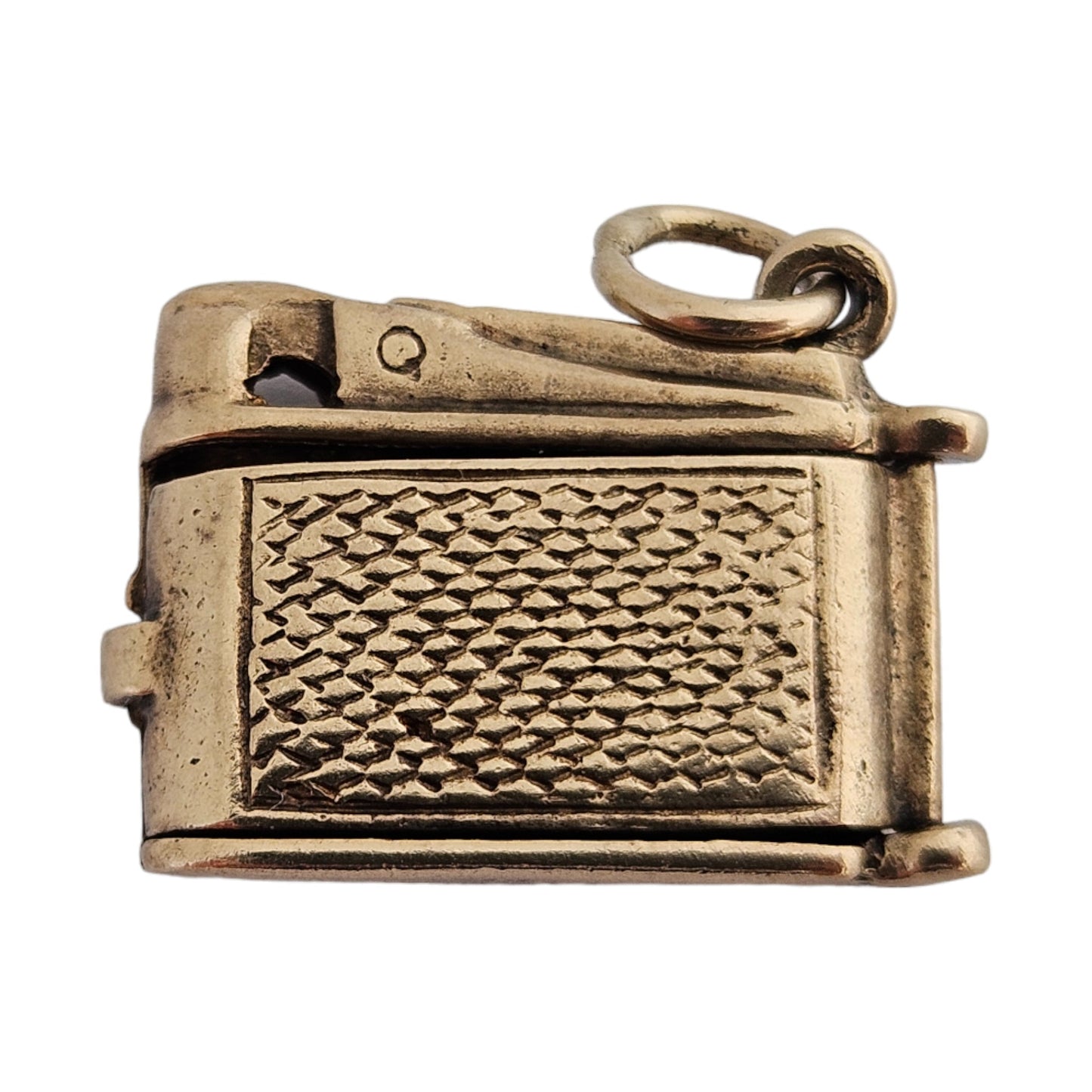 9ct Yellow Gold Lighter with a Pipe Opening Charm 1.6 cm 3.8 g
