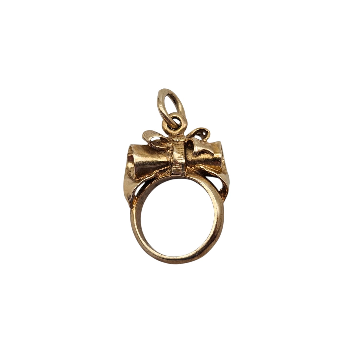 9ct 375 Yellow Gold Marriage Licence Stanhope Charm 1963 L 1.7 cm 3.4 g.