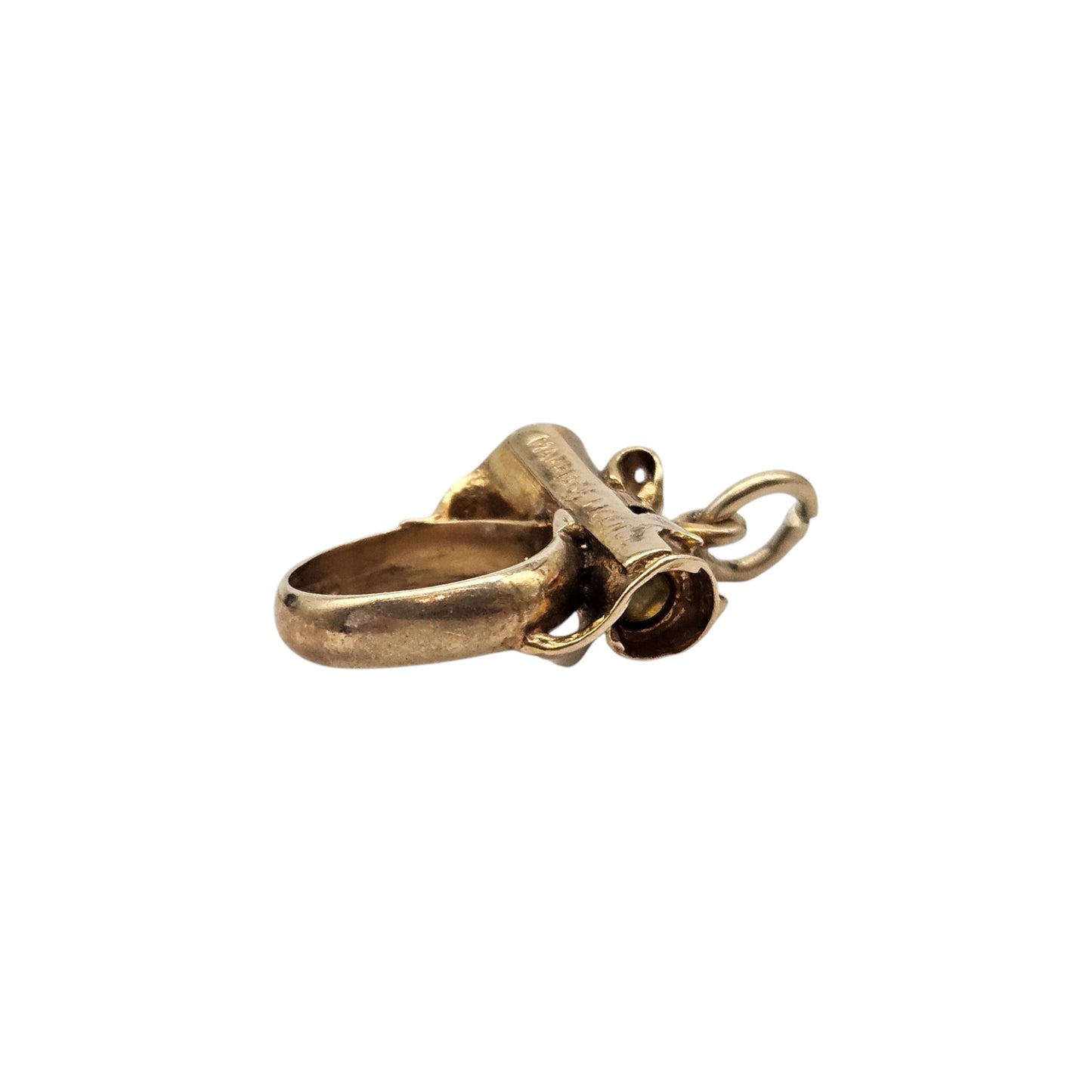 9ct 375 Yellow Gold Marriage Licence Stanhope Charm 1963 L 1.7 cm 3.4 g.