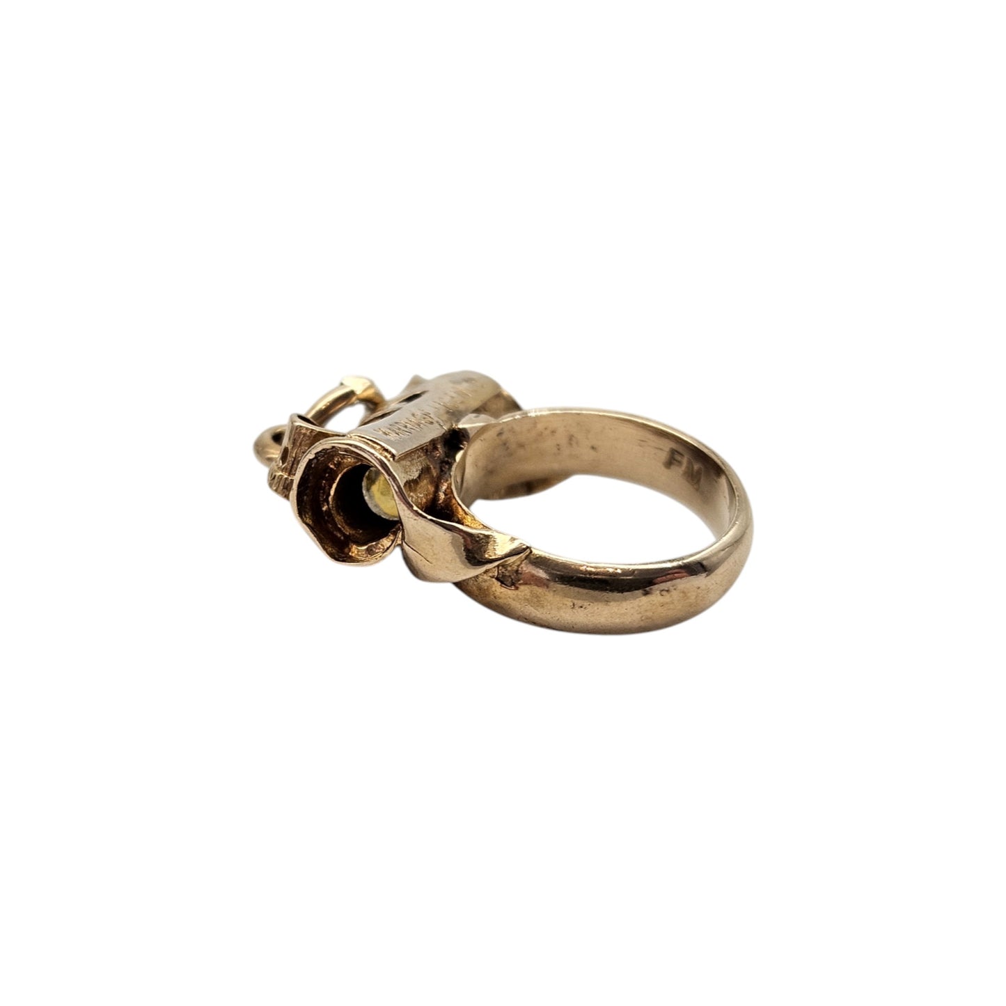 9ct 375 Yellow Gold Marriage Licence Stanhope Charm 1963 L 1.7 cm 3.4 g.
