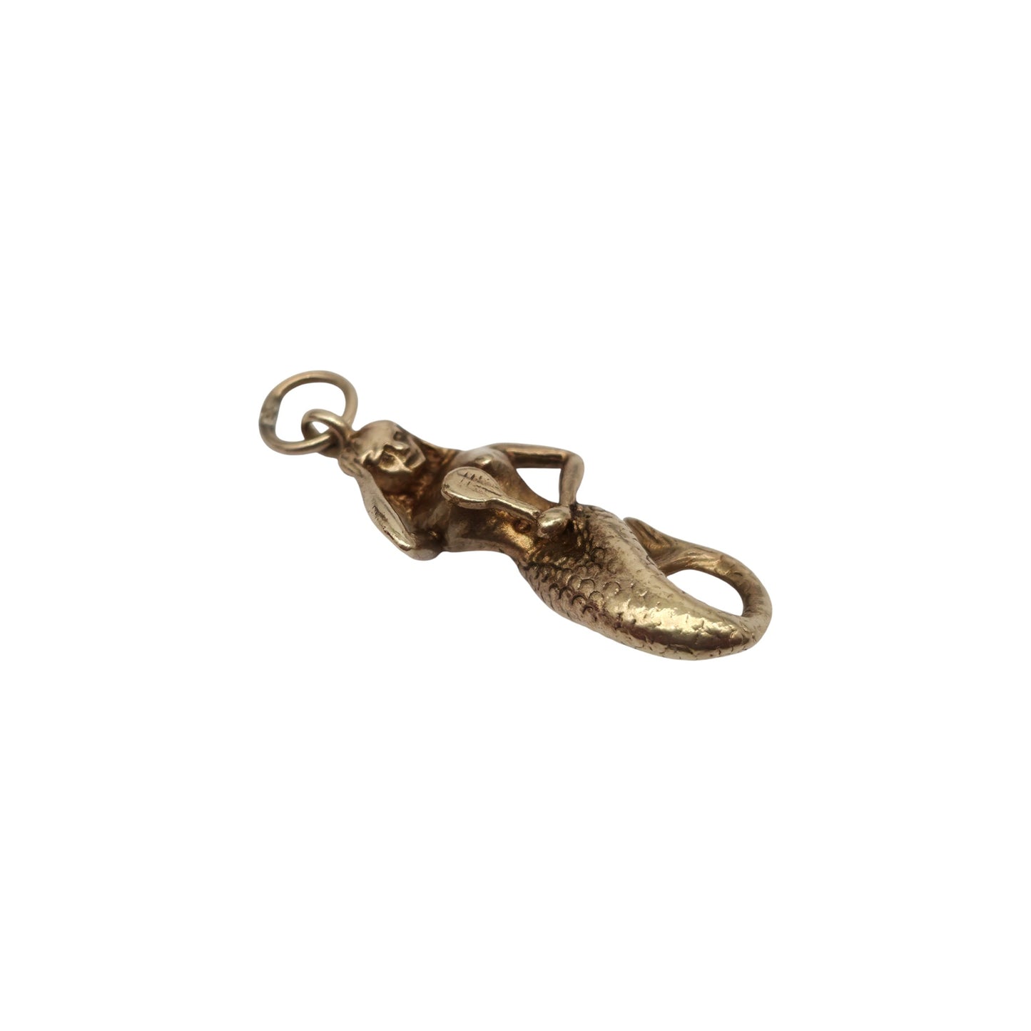 9ct 375 Yellow Gold Mermaid Charm 1962 L 2.3 cm 3.6 g.