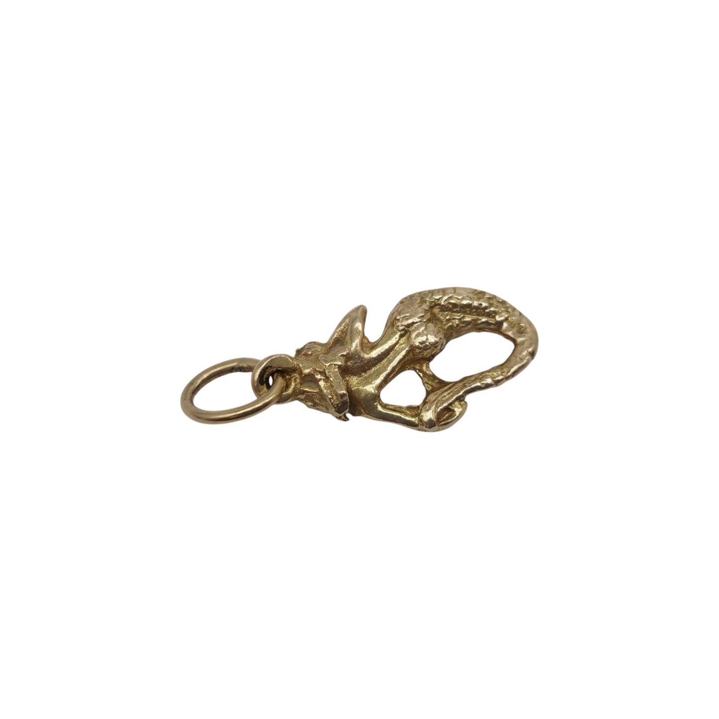 9ct 375 Yellow Gold Mermaid Charm 1965 L 1.6 cm 1.8 g.