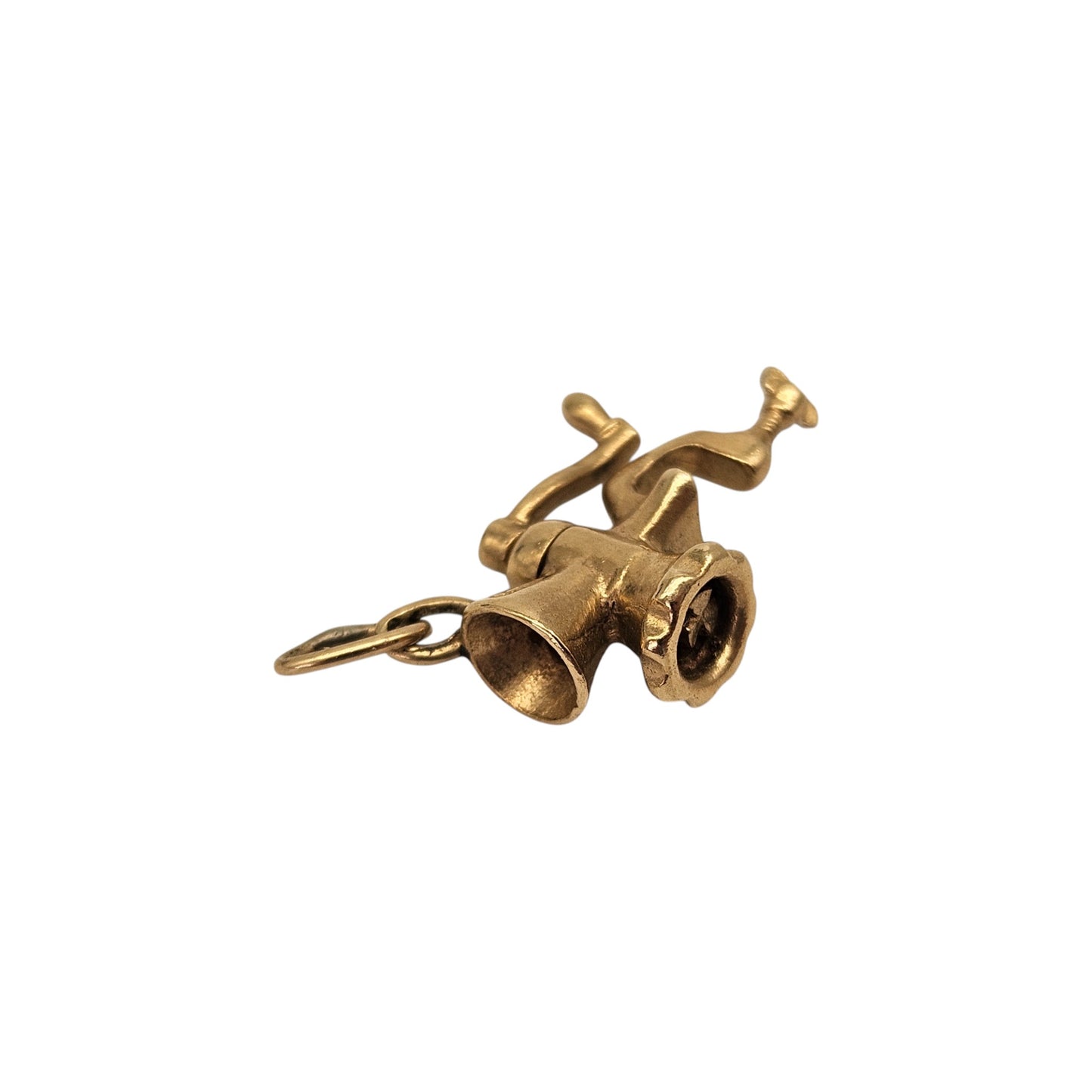 Rare 9ct 375 Yellow Gold Articulated Mincer Charm 1963 L 2.3 cm 2.9 g.