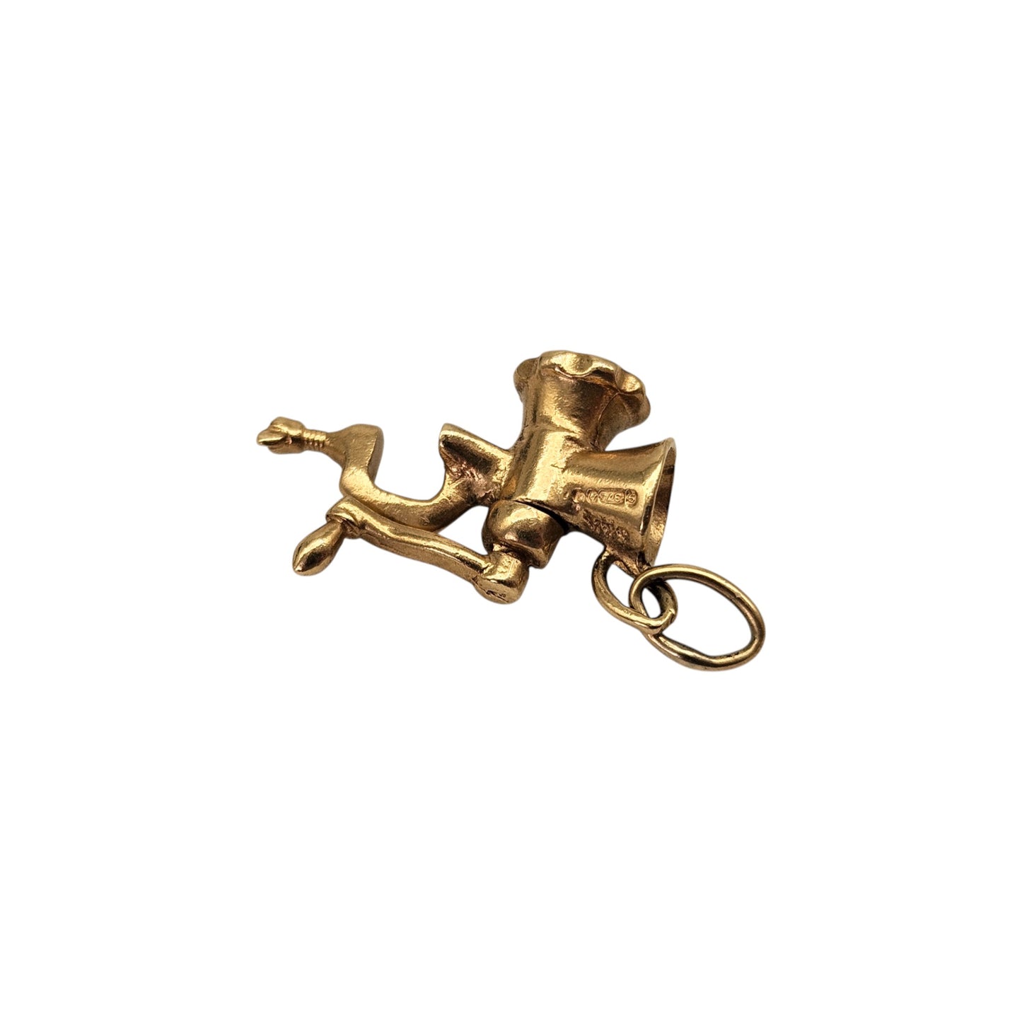 Rare 9ct 375 Yellow Gold Articulated Mincer Charm 1963 L 2.3 cm 2.9 g.