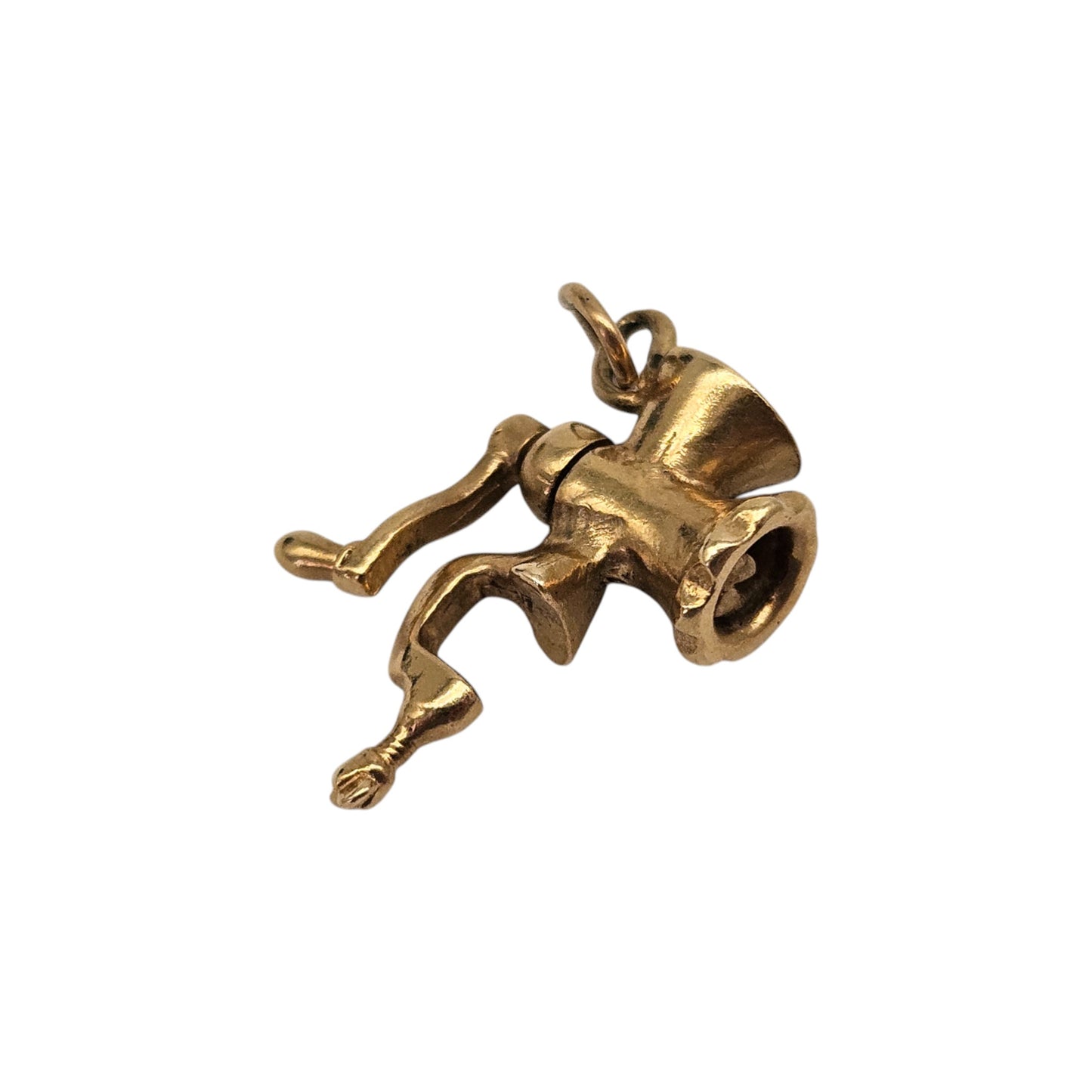 Rare 9ct 375 Yellow Gold Articulated Mincer Charm 1963 L 2.3 cm 2.9 g.