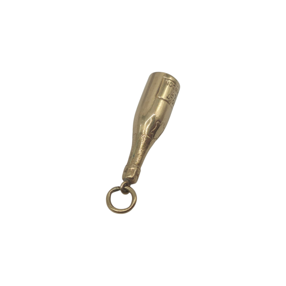 9ct 375 Yellow Gold Moet Chandon Bottle Charm 1975 L 2.0 cm 0.7 g.