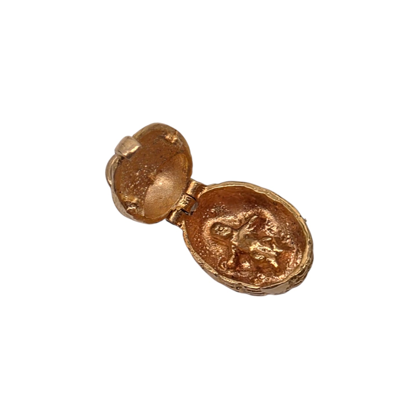 9ct 375 Yellow Gold Moses Basket Opening Charm 1971 L 1.3 cm 2.7 g.