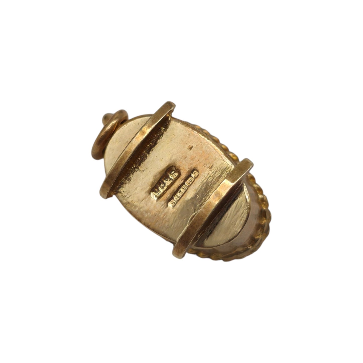 9ct 375 Yellow Gold Moses Basket Charm 1965 L 1.5 cm 4.0 g.