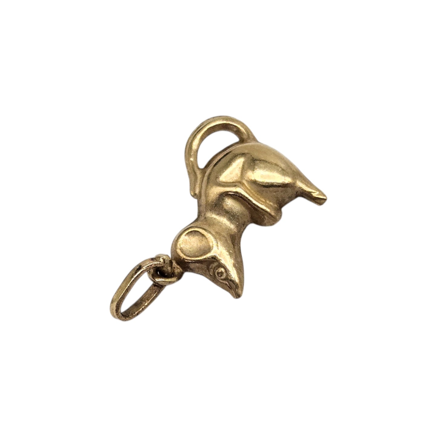 9ct Yellow Gold Mouse Charm L 1.1 cm 0.4 g.