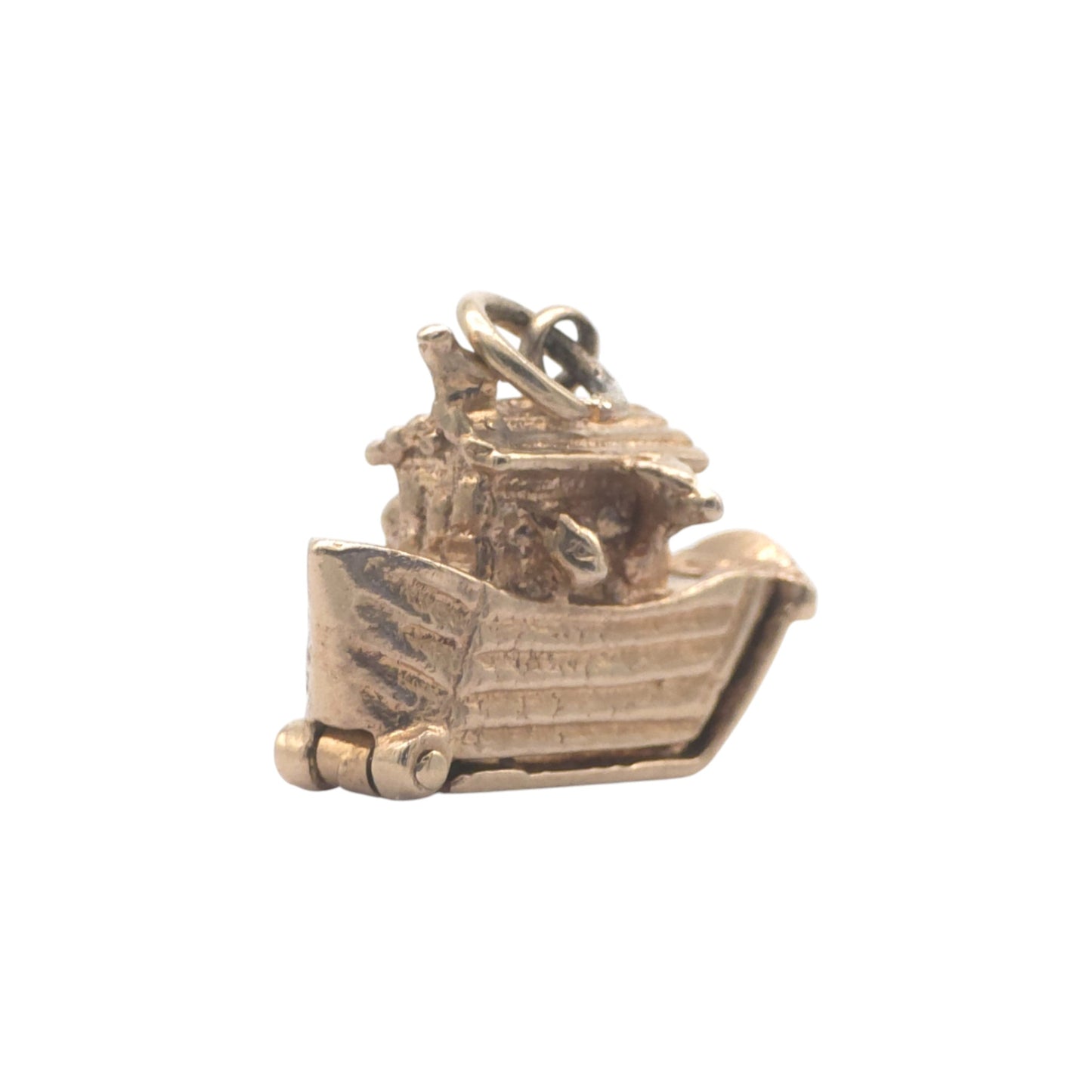 9ct 375 Yellow Gold Noah's Ark Opening Charm c.1960's L 1.5 cm 3.2 g.
