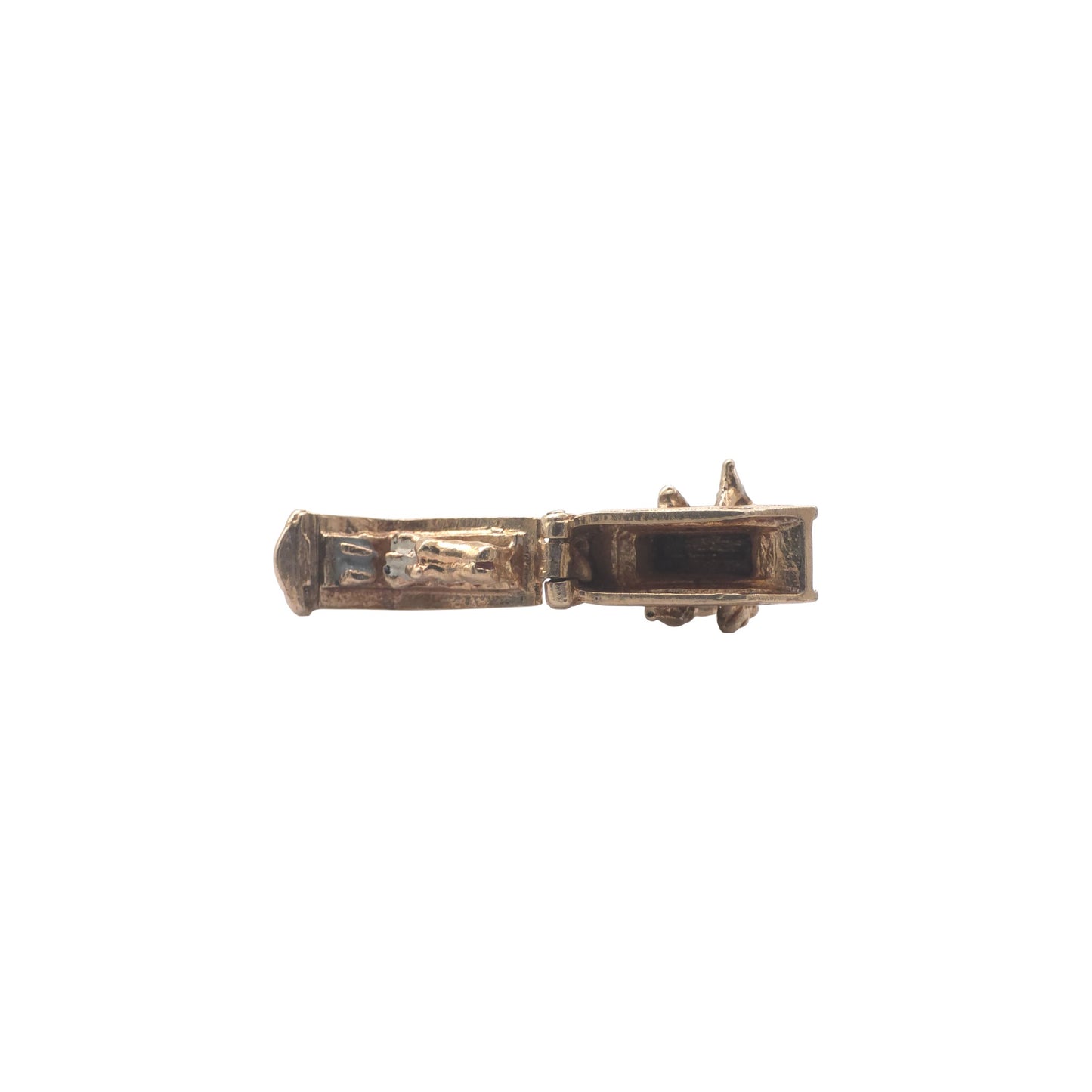 9ct 375 Yellow Gold Noah's Ark Opening Charm c.1960's L 1.5 cm 3.2 g.