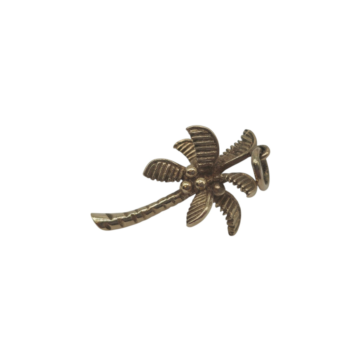 9ct 375 Yellow Gold Palm Tree Charm 1964 L 2.0 cm 1.6 g.