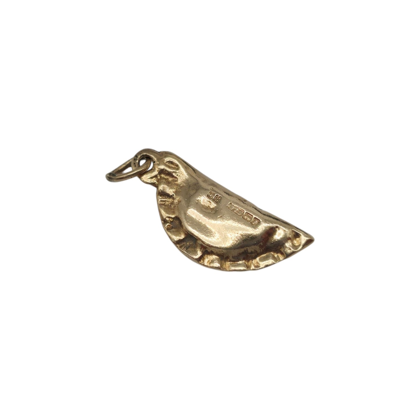 9ct 375 Yellow Gold Pasty Charm c.1966 L 1.4 cm 1.3 g.