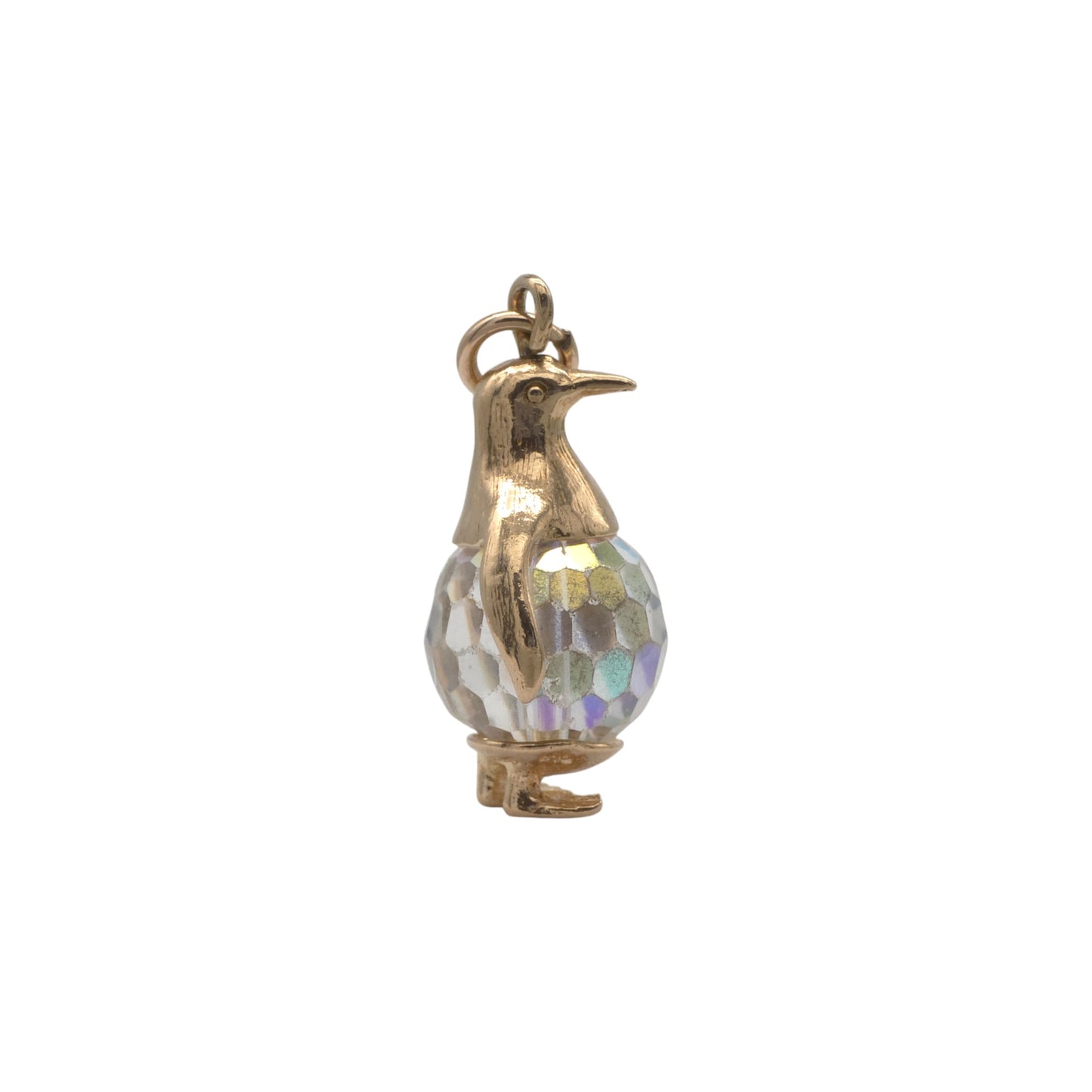 9ct 375 Yellow Gold Penguin Charm 1971 L 2.2 cm 5.5 g.