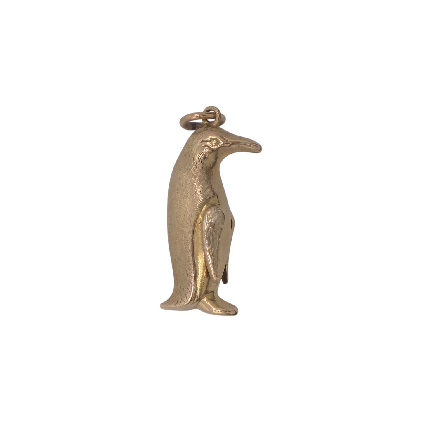 9ct 375 Yellow Gold Penguin Charm 1963 L 2.3 cm 1.8 g.