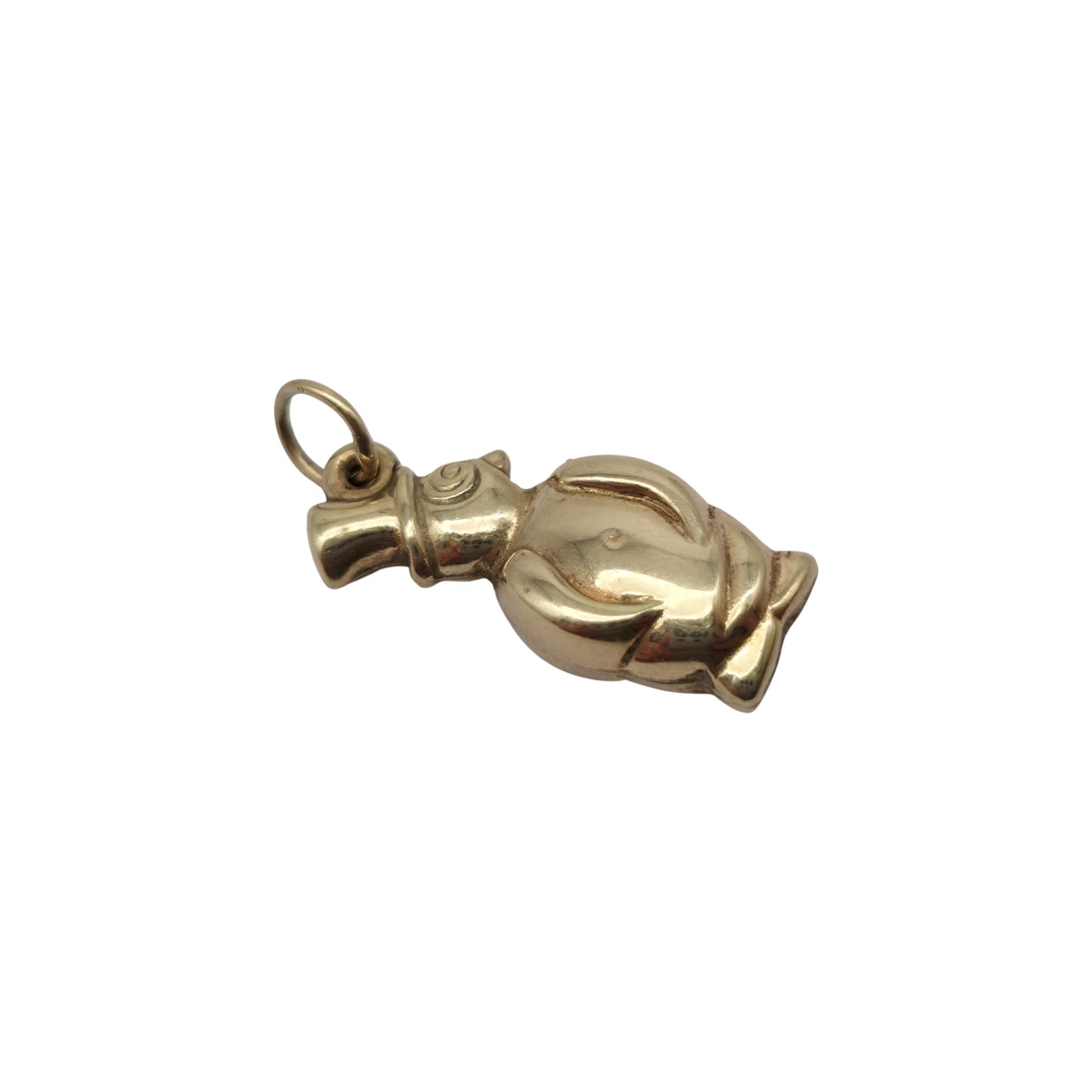 9ct Yellow Gold Cartoon Penguin Charm L 1.8 cm 0.5 g.