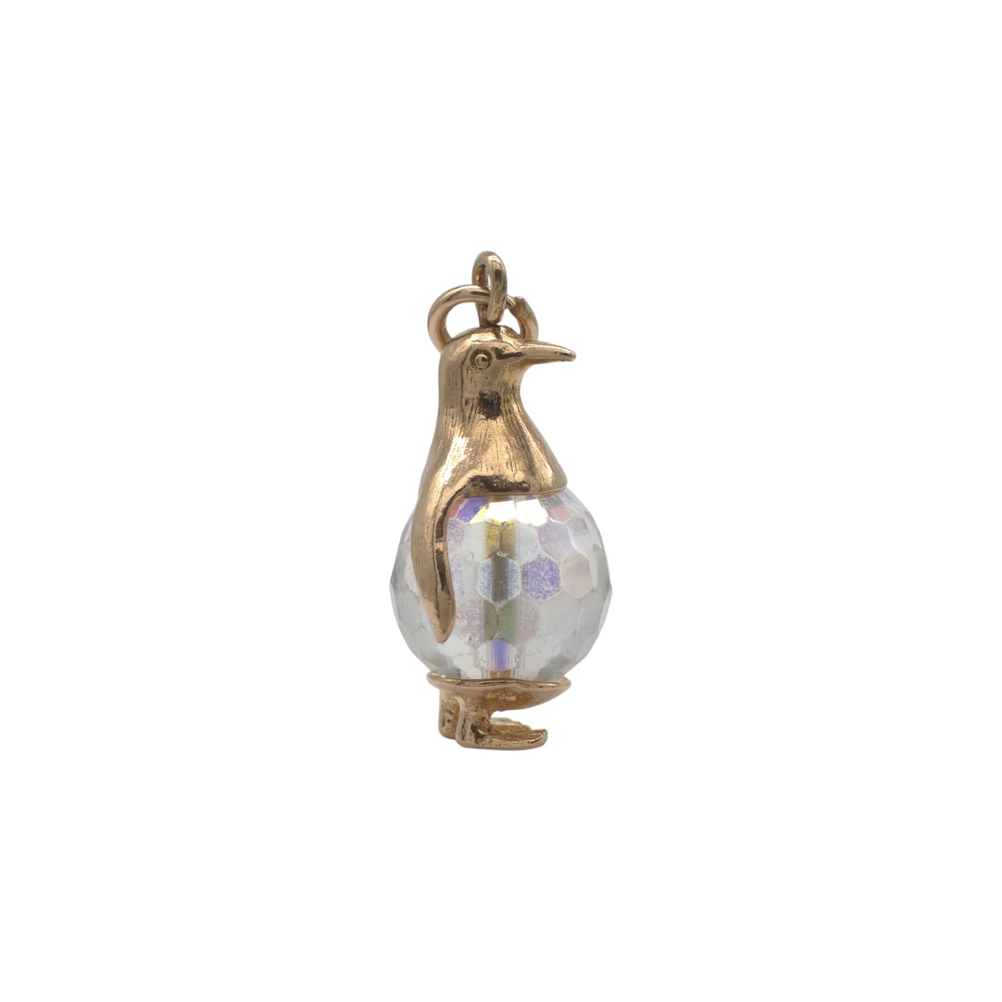 9ct 375 Yellow Gold Penguin Charm 1971 L 2.2 cm 5.5 g.
